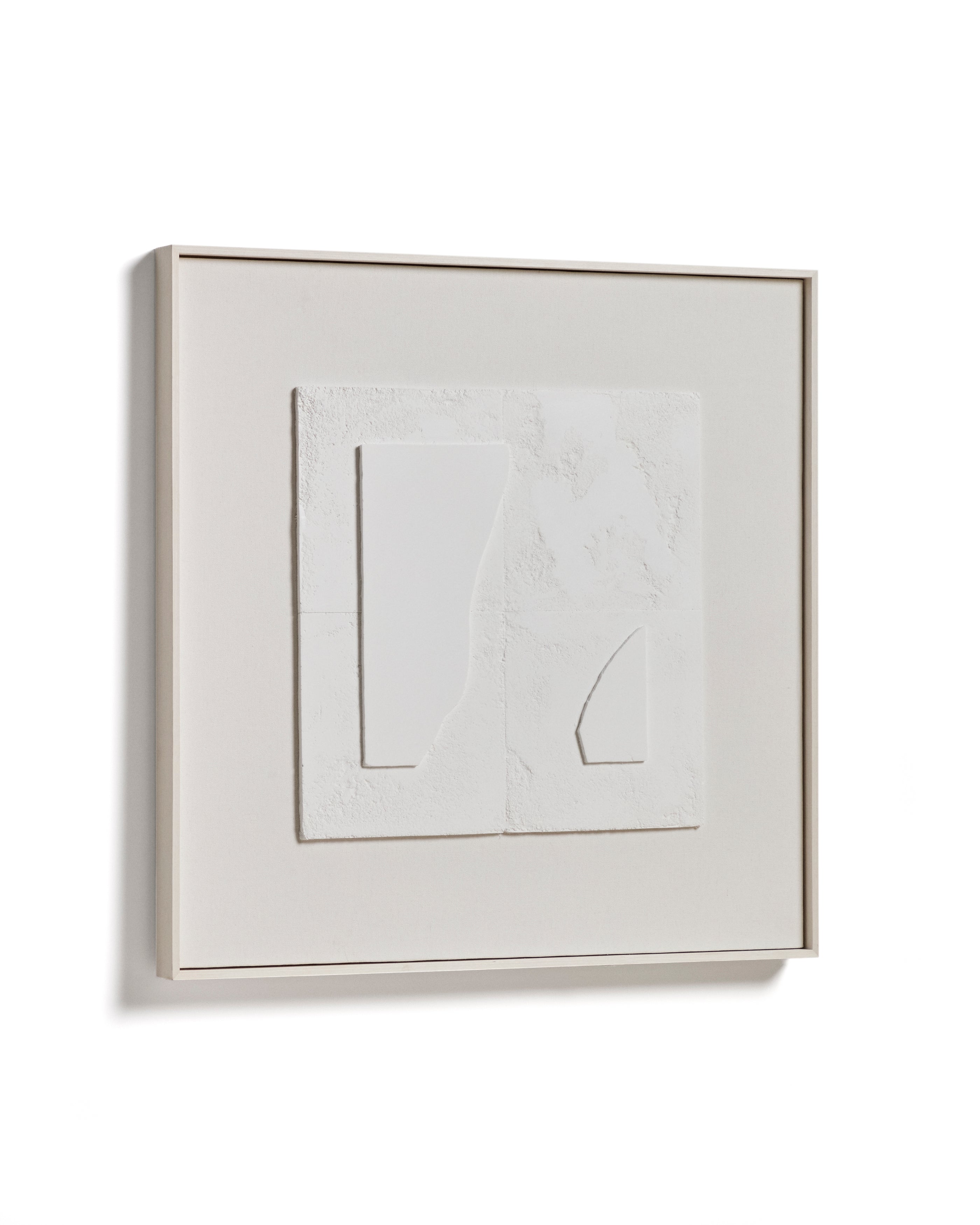 Gadir white abstract picture 80 x 80cm - Product Image
