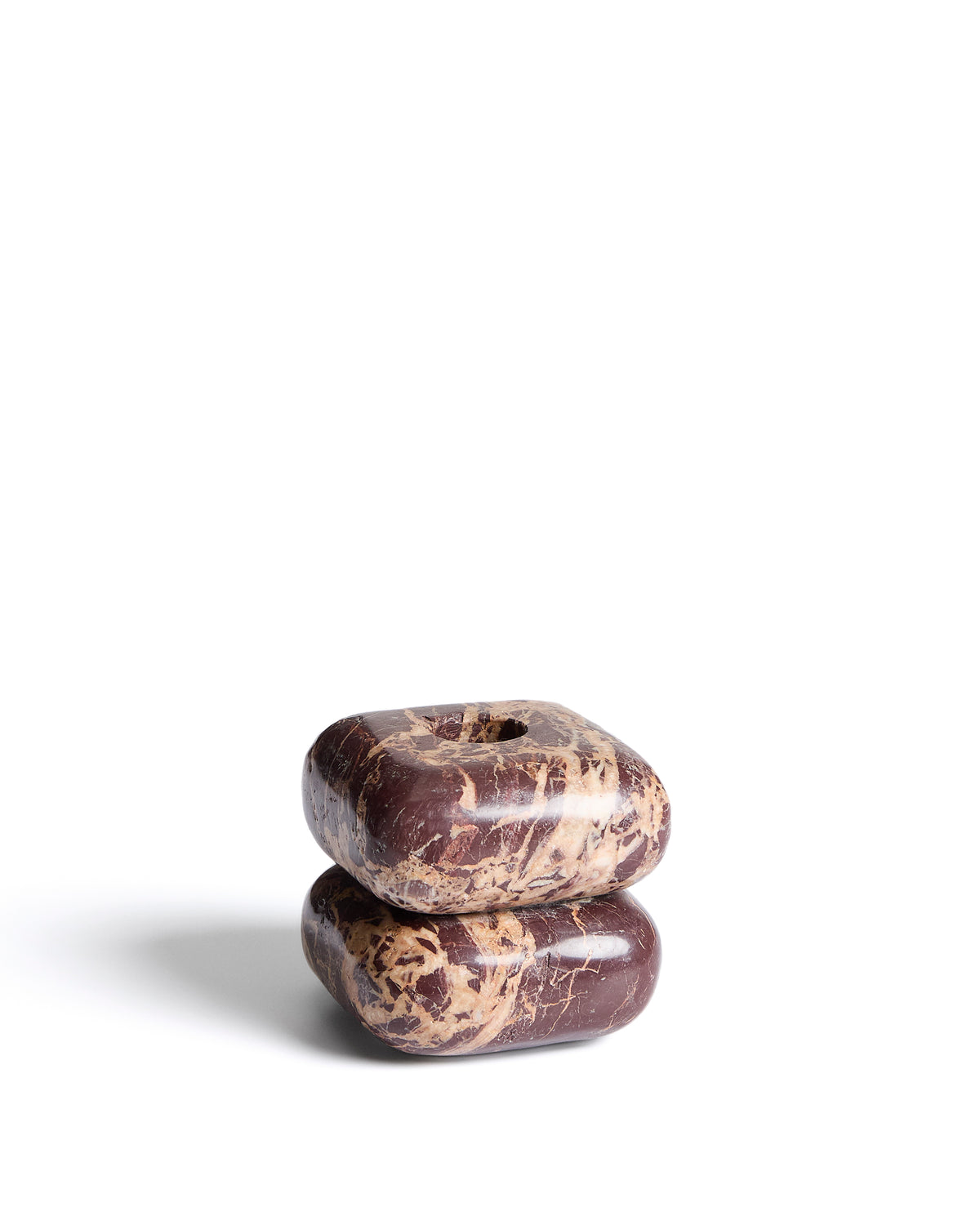 Liren maroon marble candle holder 8 cm - Product Image
