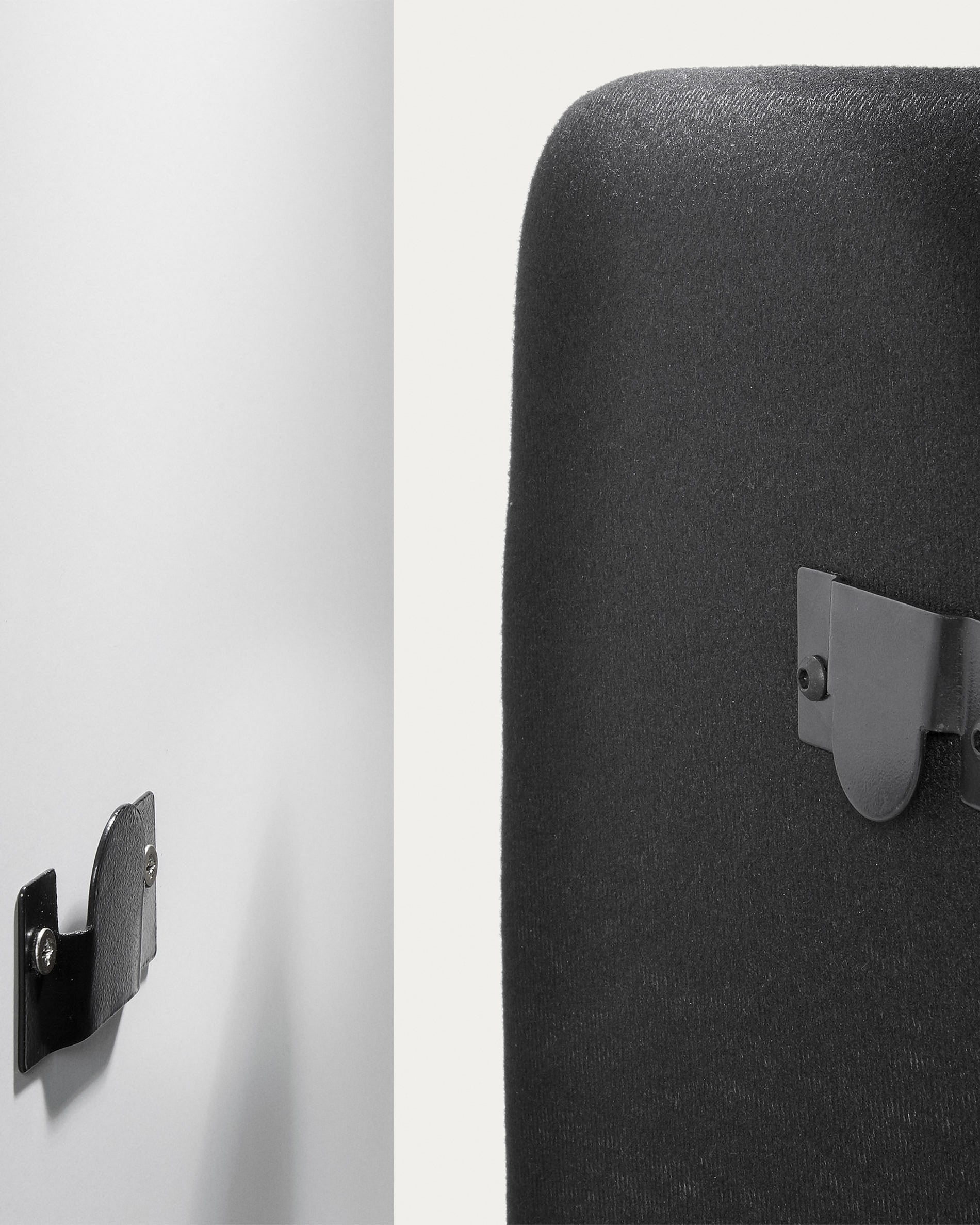 Dyla headboard with removable cover in grey, for 160 cm beds - Detail