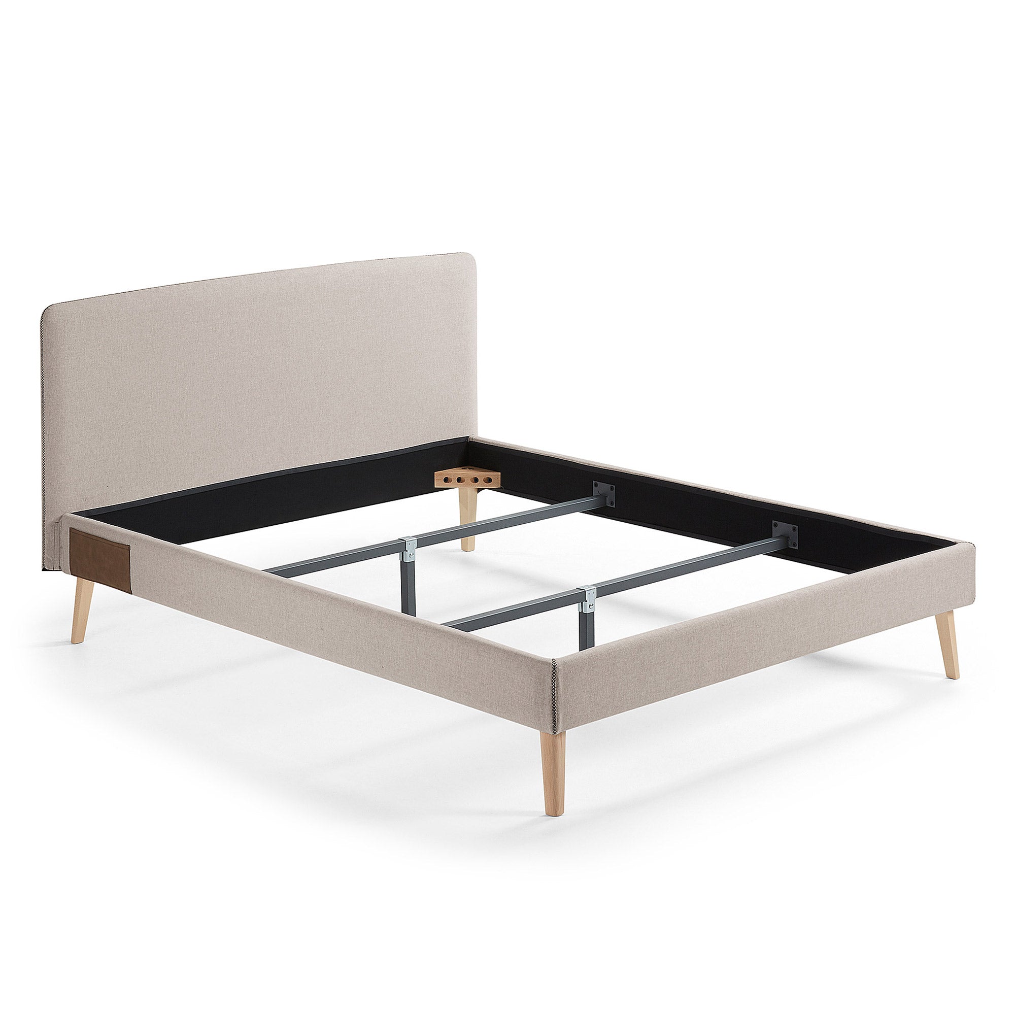 Dyla bed cover for a 150 x 190 cm mattress in beige - Product Image