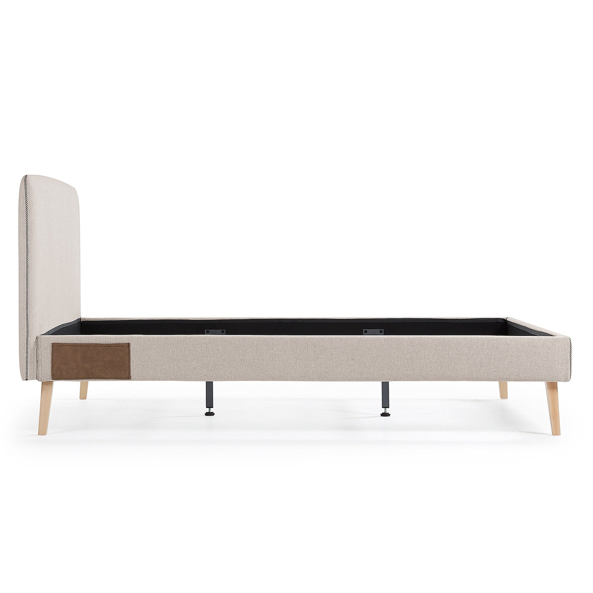 Dyla bed cover for a 150 x 190 cm mattress in beige - Product Image
