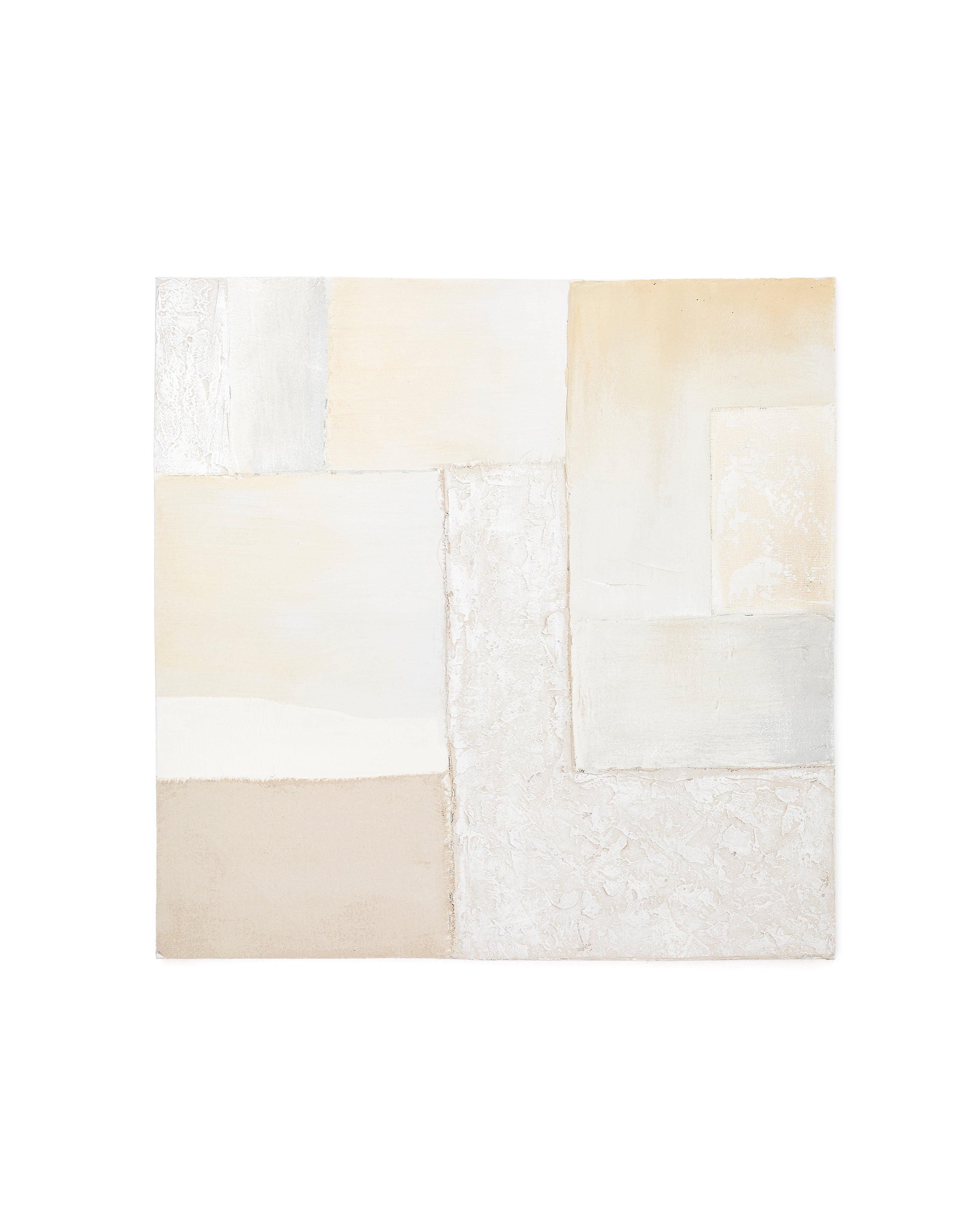 Pineda abstract canvas in white, 95 x 95 cm - Product Image