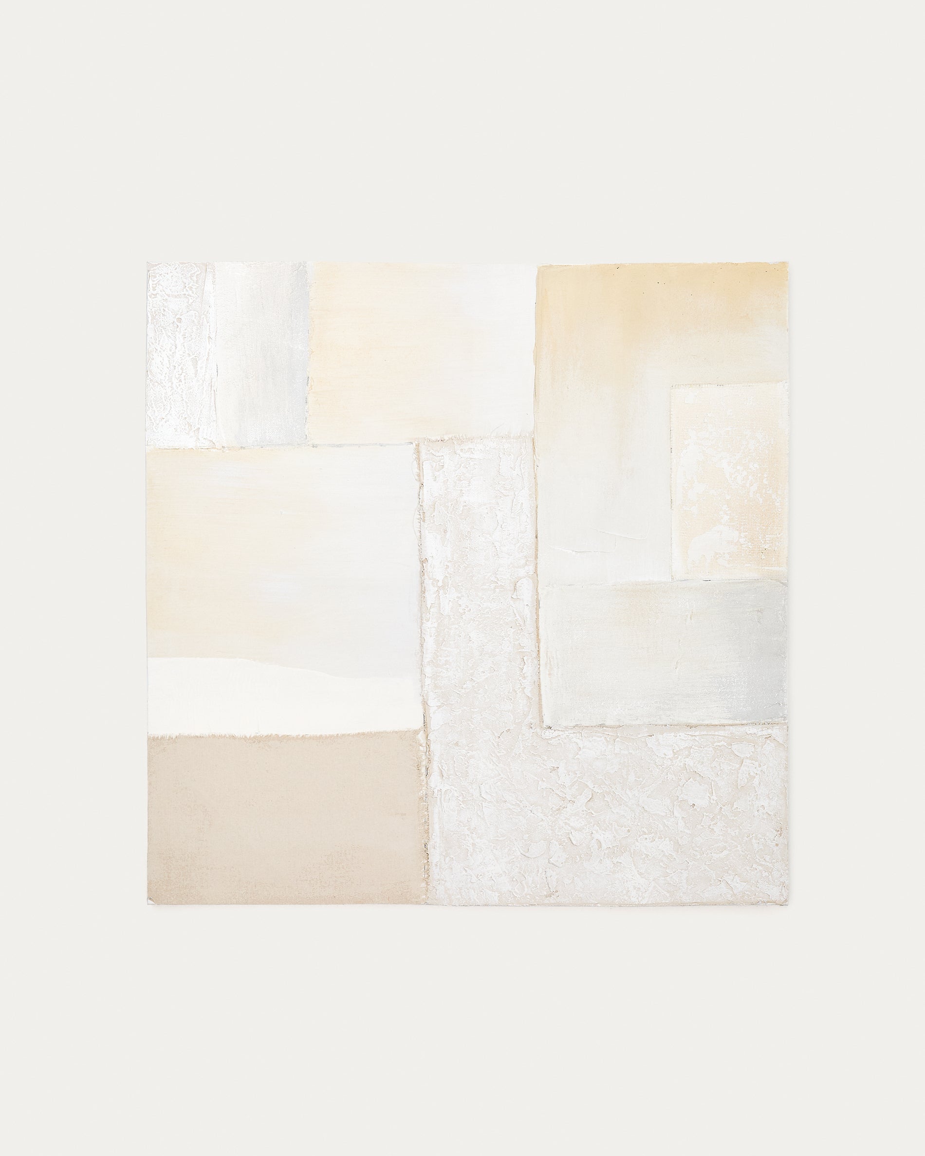 Pineda abstract canvas in white, 95 x 95 cm - Product View