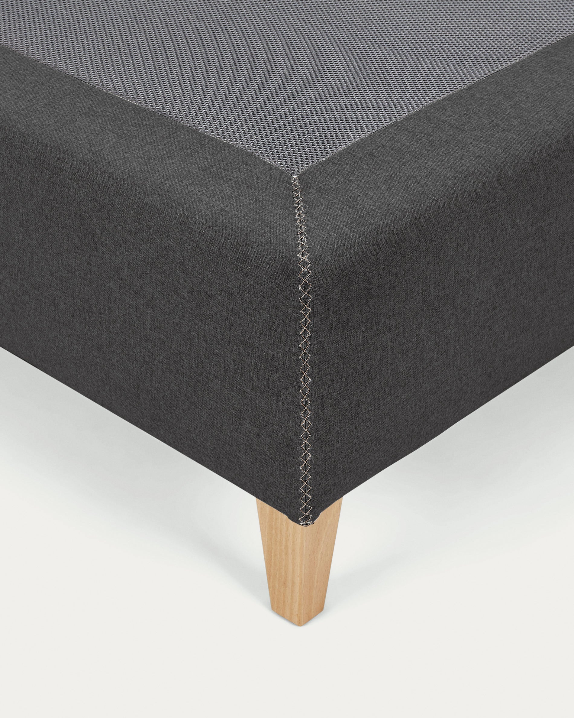 Nikos bed base cover fabric graphite 180 x 200 cm - Detail