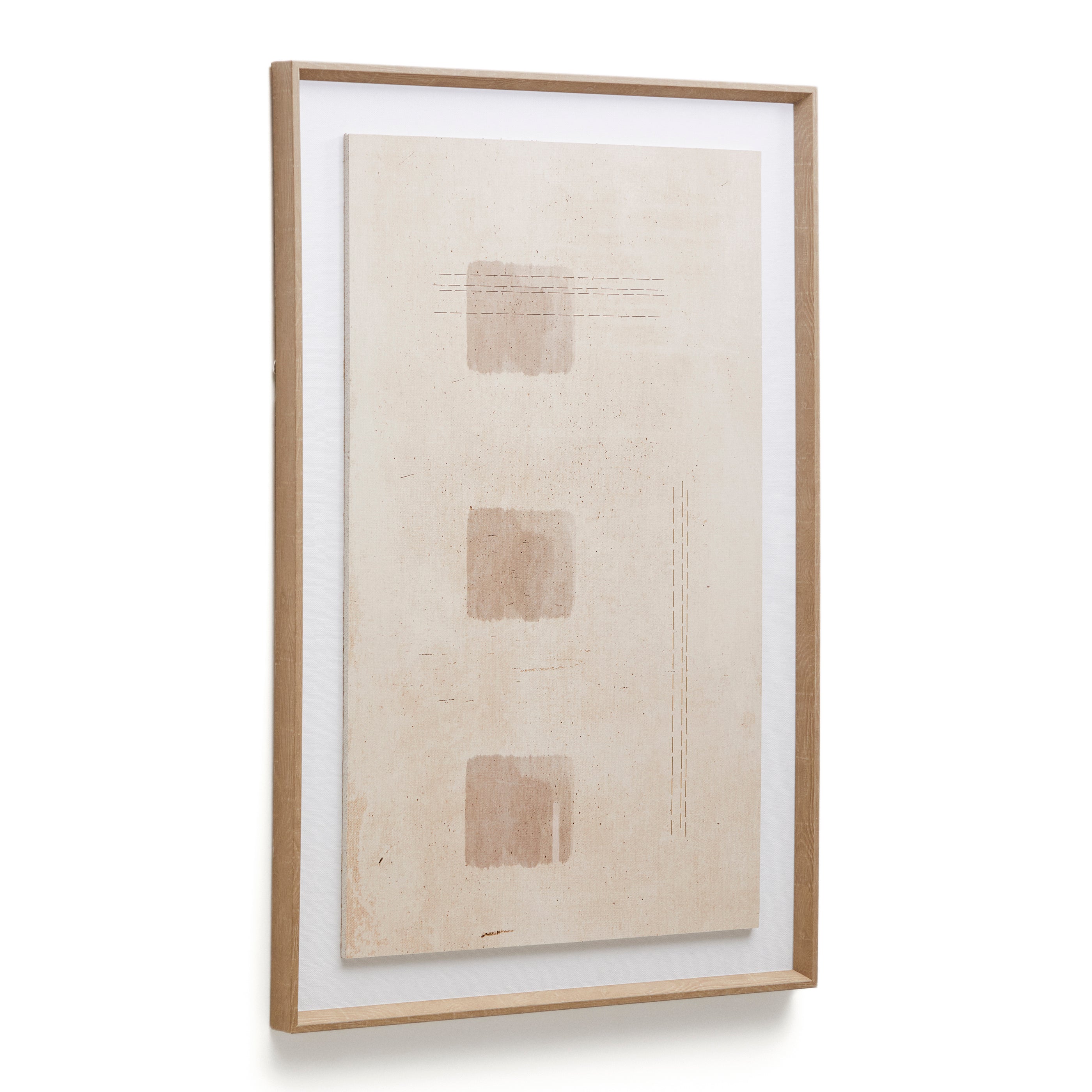 Sormina picture with 3 brown squares 60 x 90 cm - Product Image