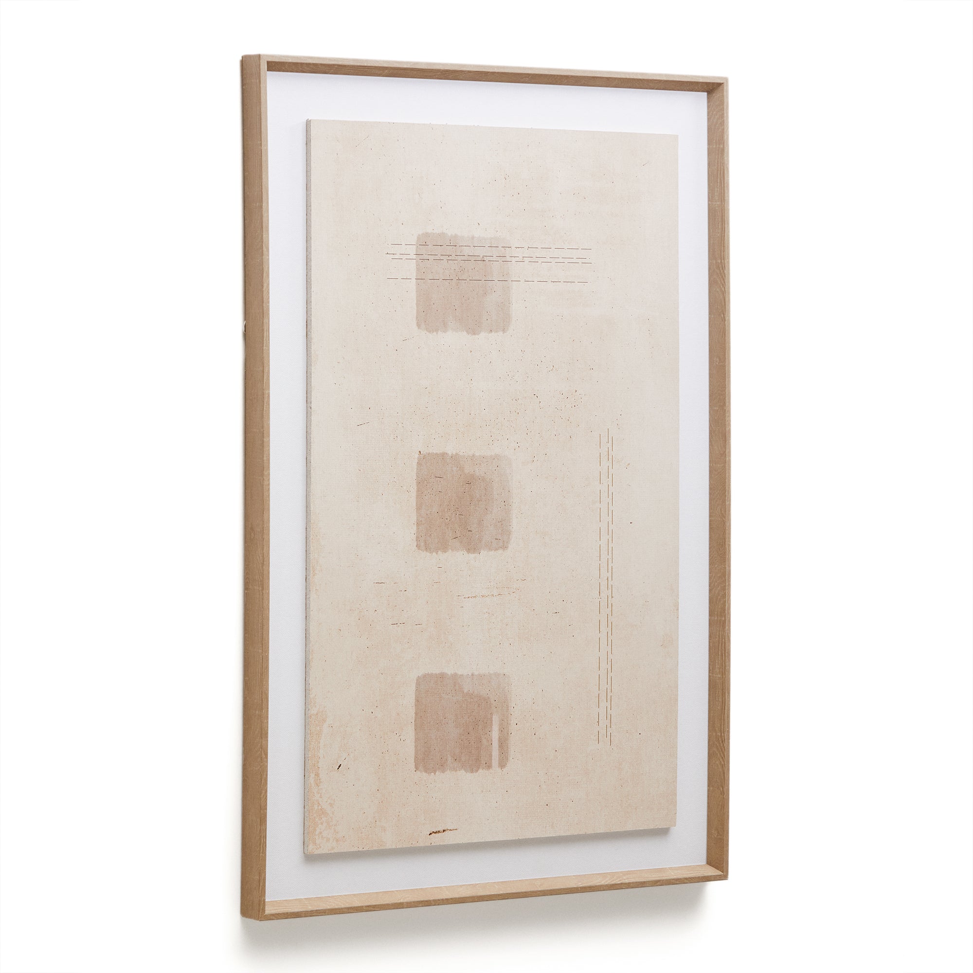 Sormina picture with 3 brown squares 60 x 90 cm - Product Image