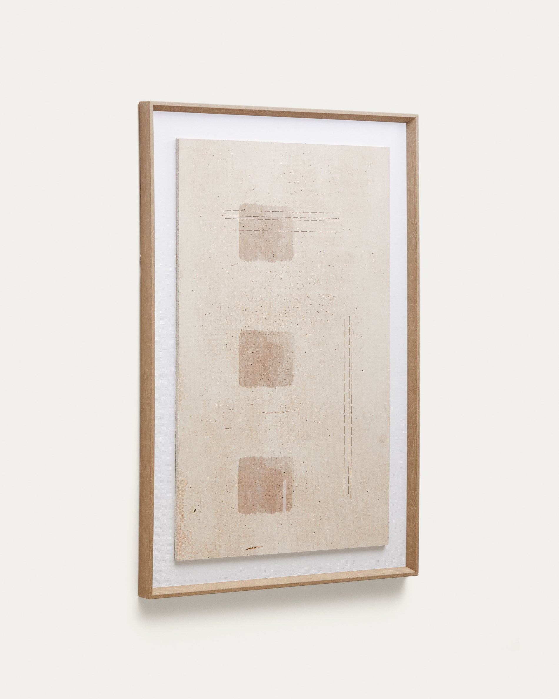 Sormina picture with 3 brown squares 60 x 90 cm - Product View