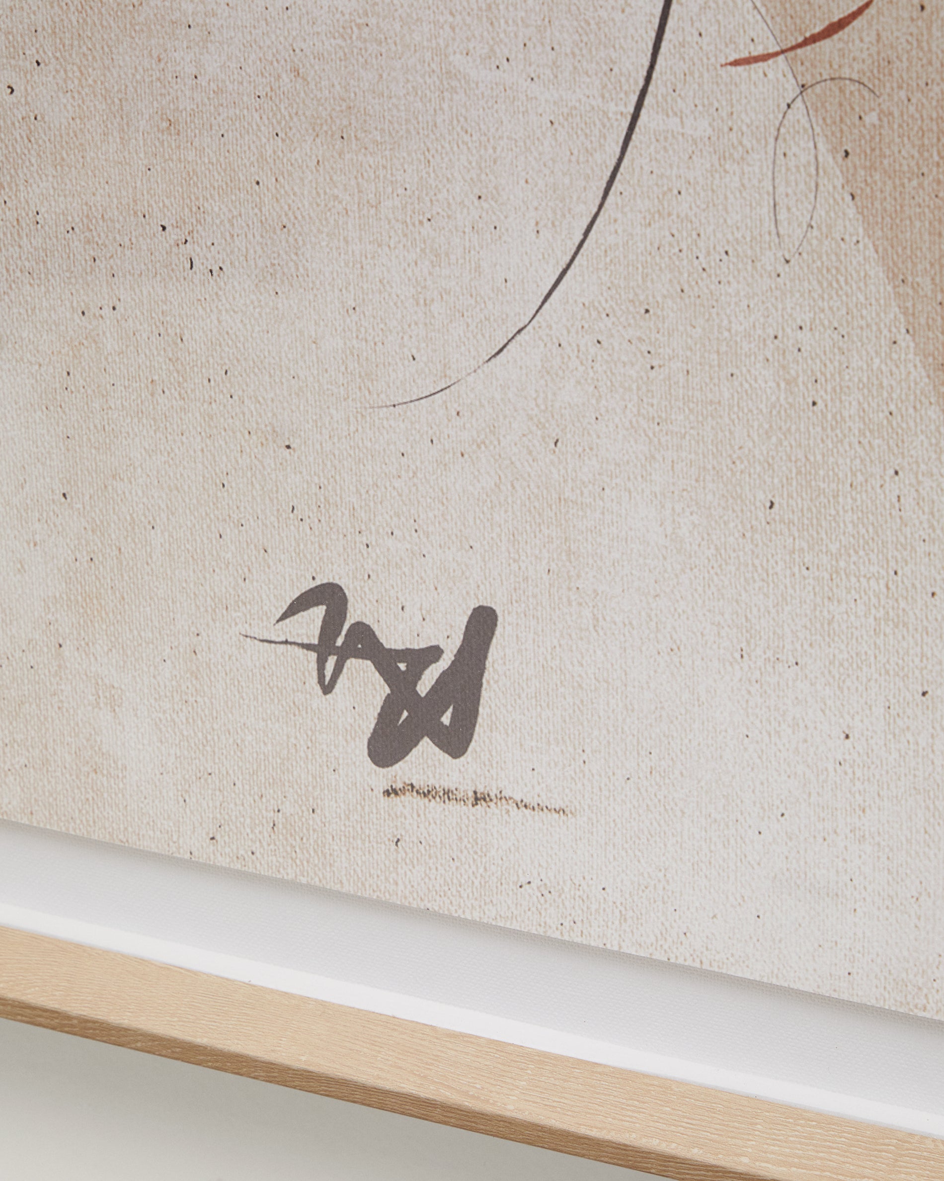Sormi abstract beige painting 80 x 100 cm - Detail