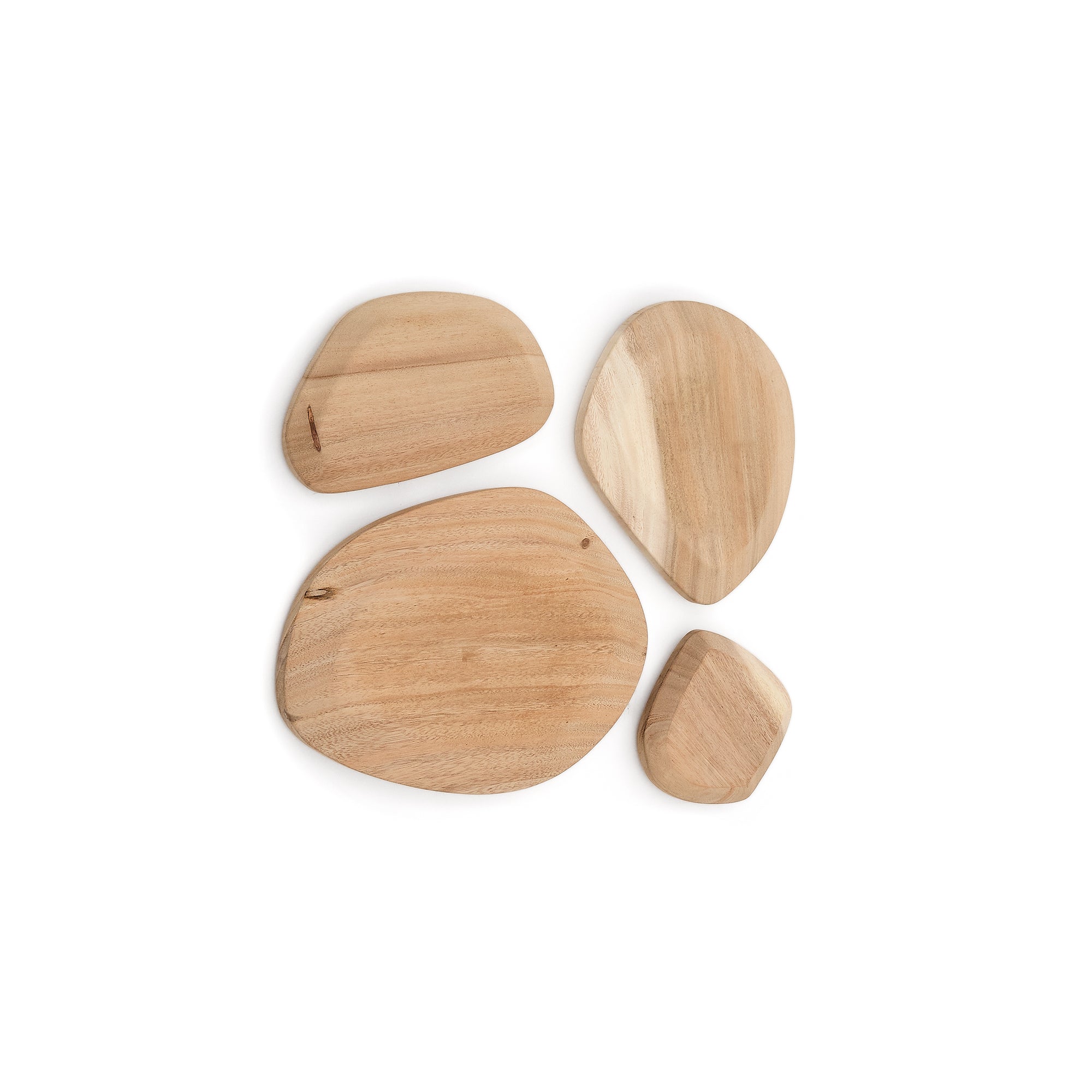 Selem Set of 4 mungur wood wall panels - Product Image
