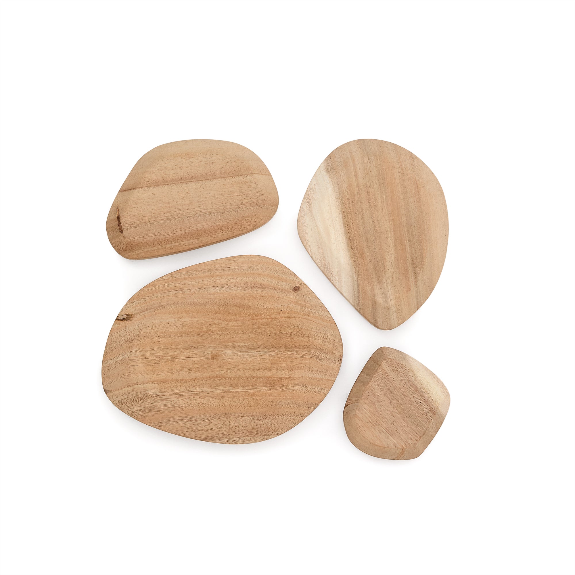 Selem Set of 4 mungur wood wall panels - Product Image