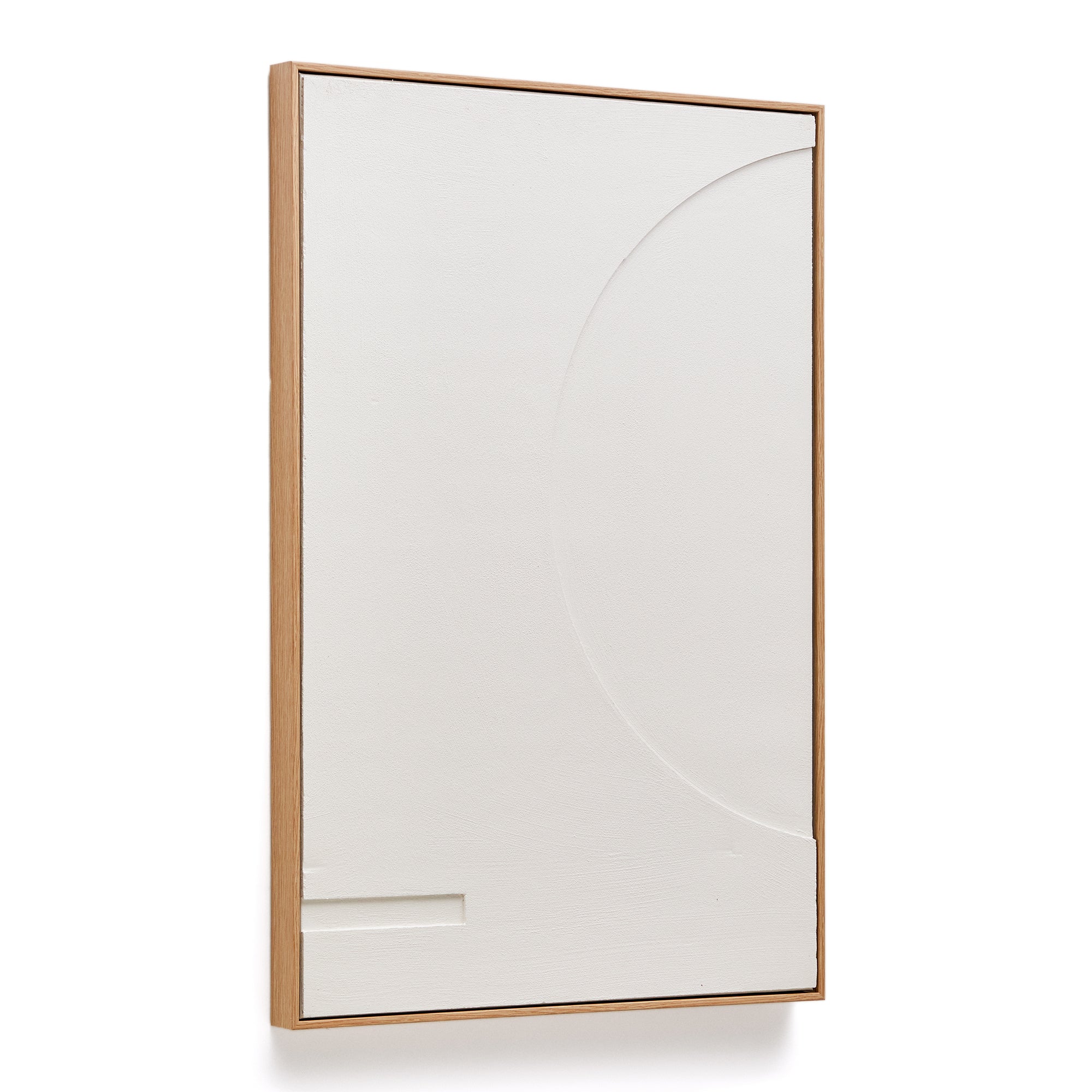 Sefri picture with circular geometric shapes in white 60 x 90 cm