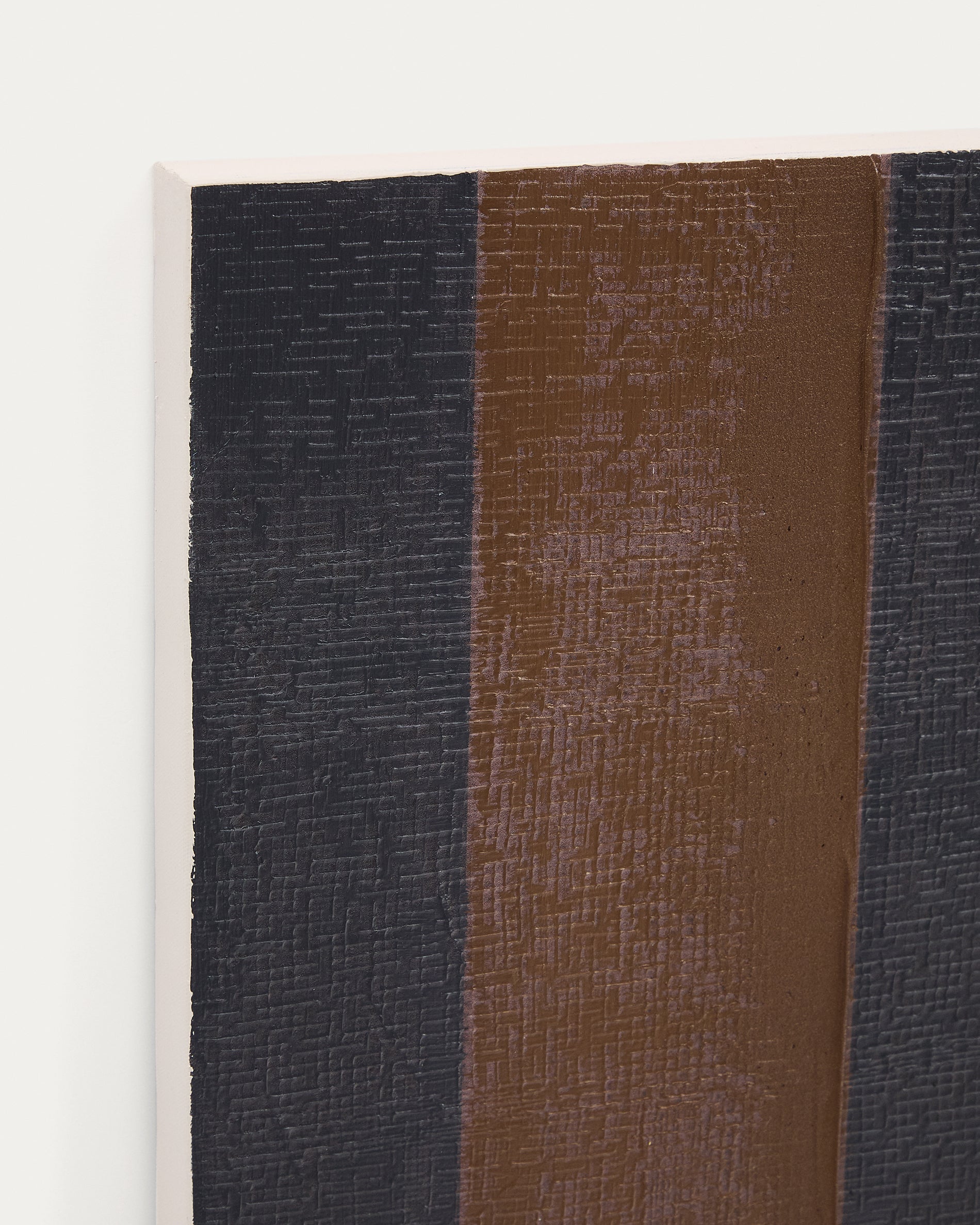 Tonol, brown abstract canvas, 100 x 80 cm - Detail