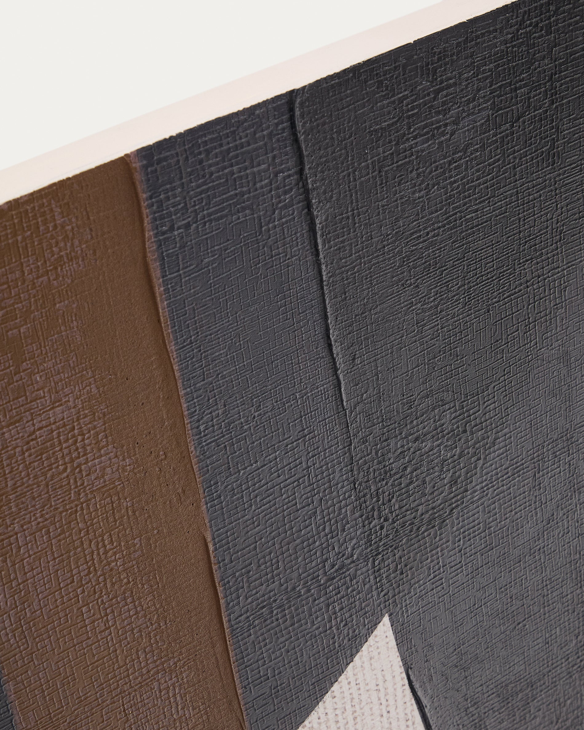 Tonol, brown abstract canvas, 100 x 80 cm - Detail