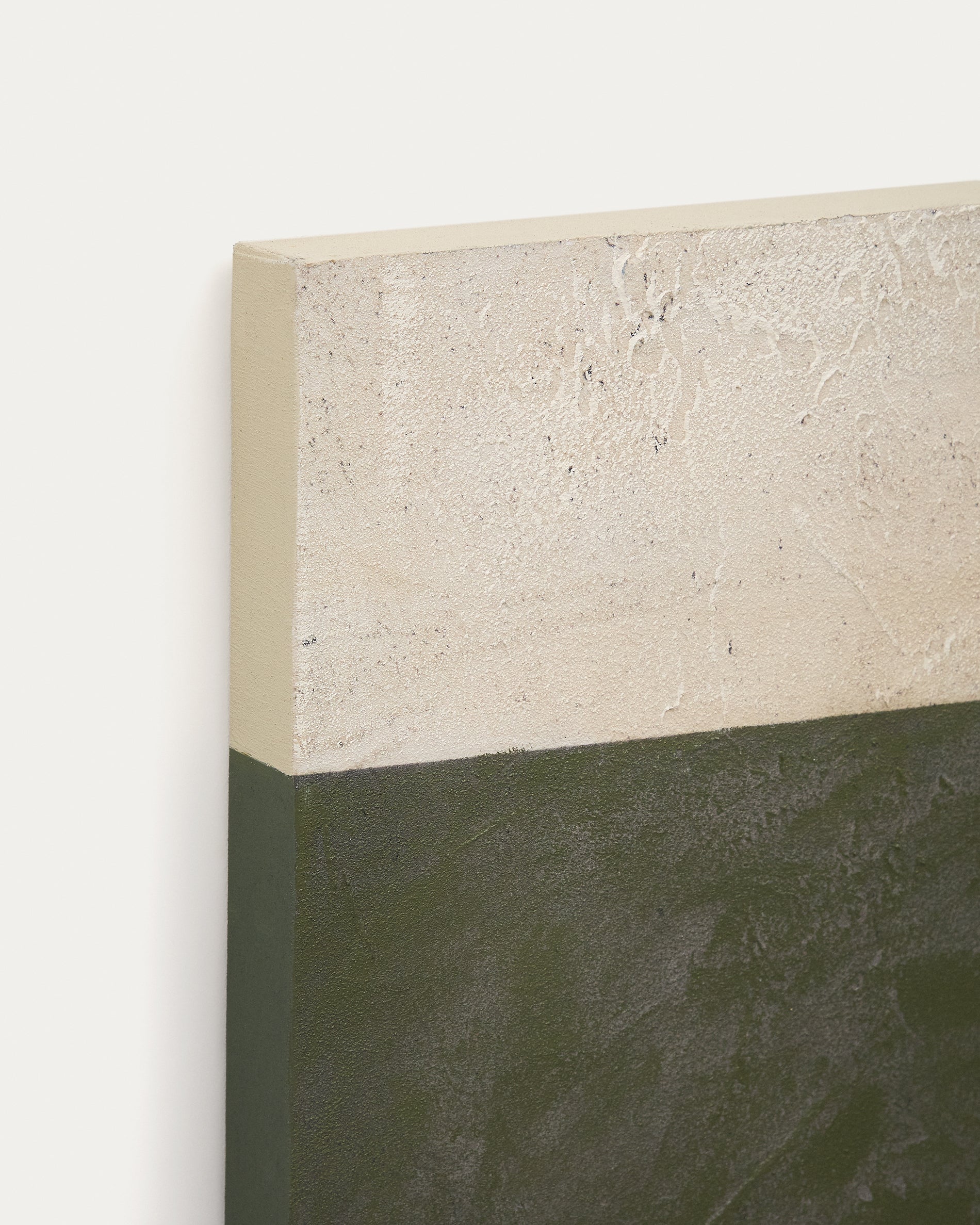 Fida, green abstract canvas, 118 x 94 cm - Detail