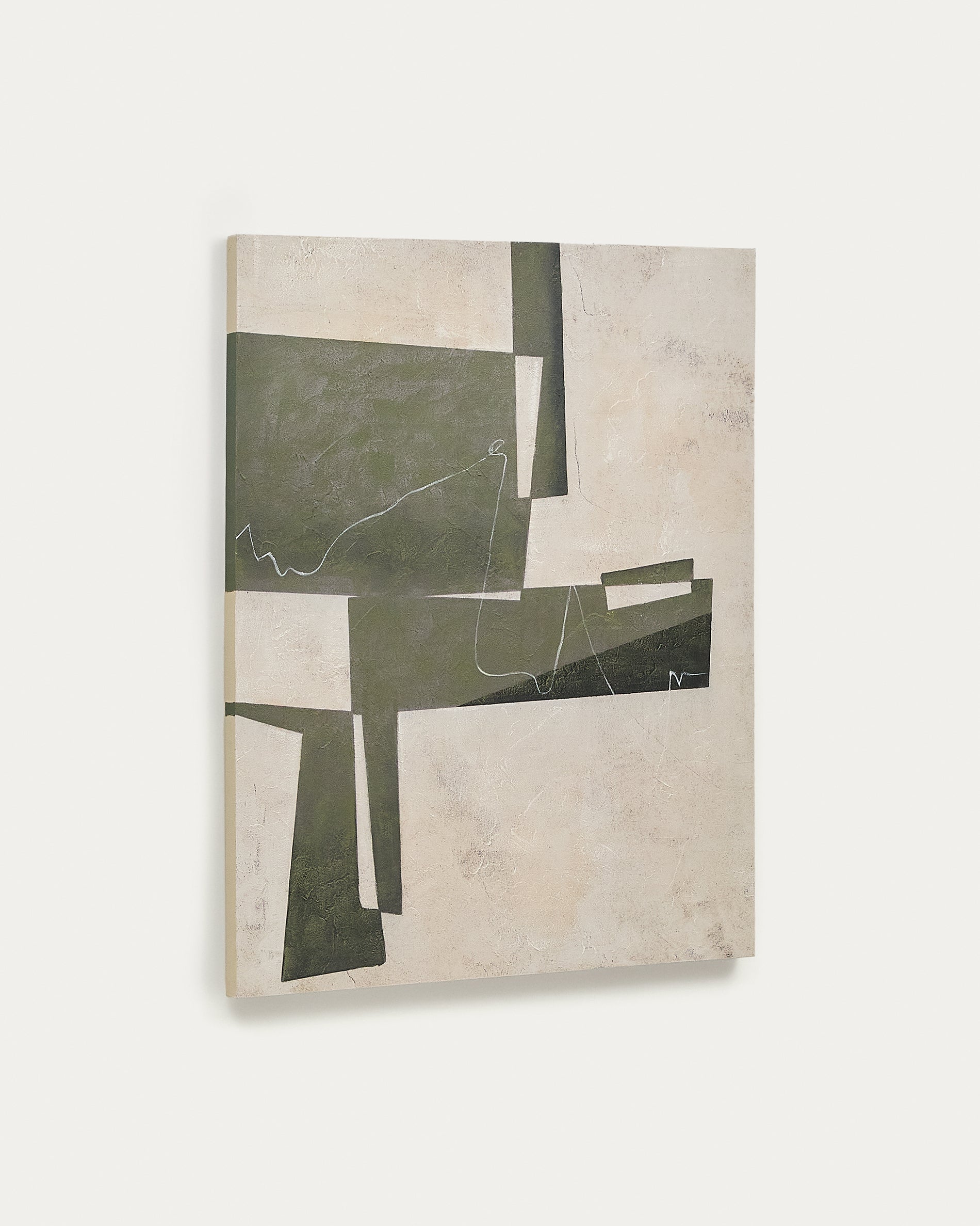 Fida, green abstract canvas, 118 x 94 cm - Product View