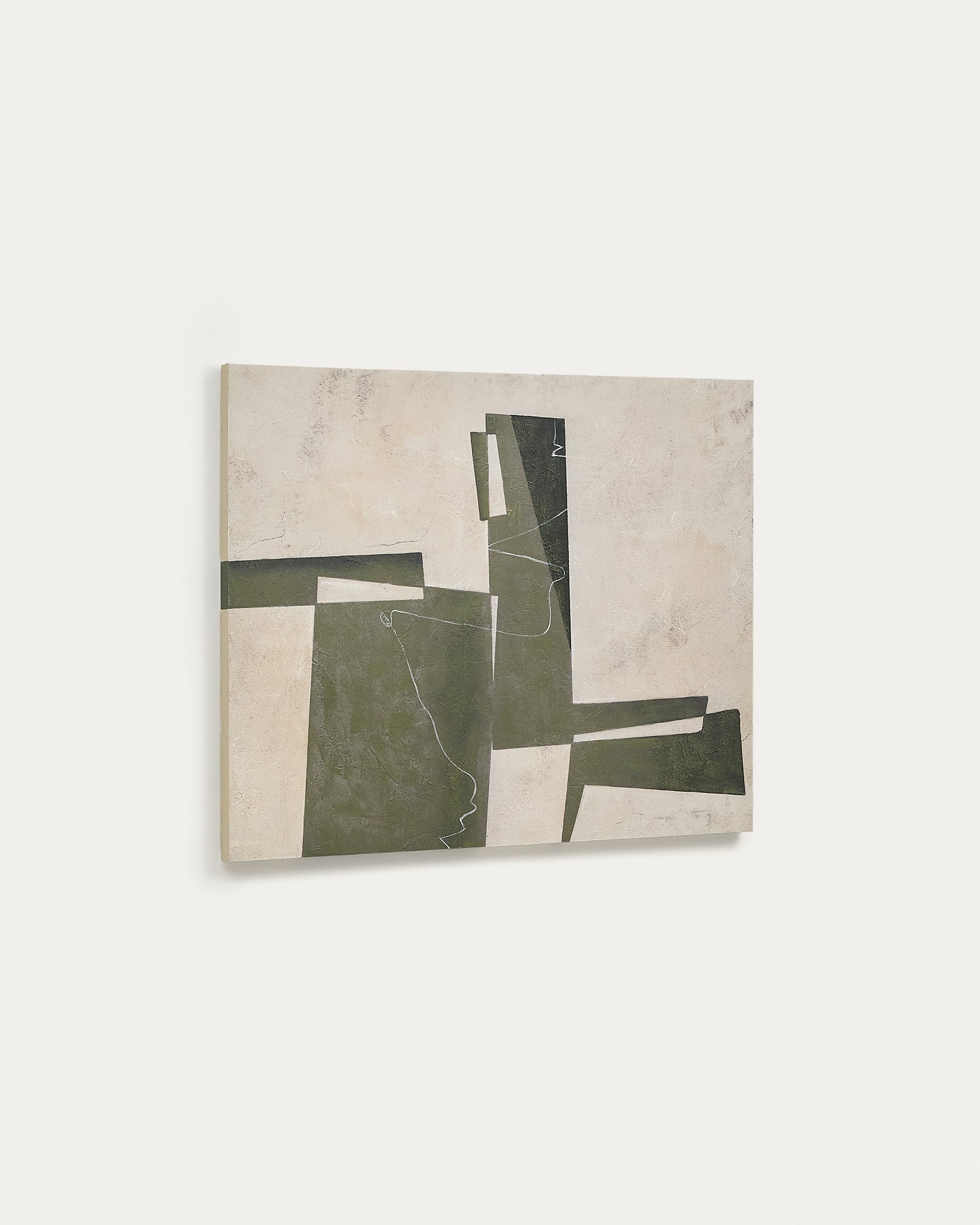 Fida, green abstract canvas, 118 x 94 cm - Product View
