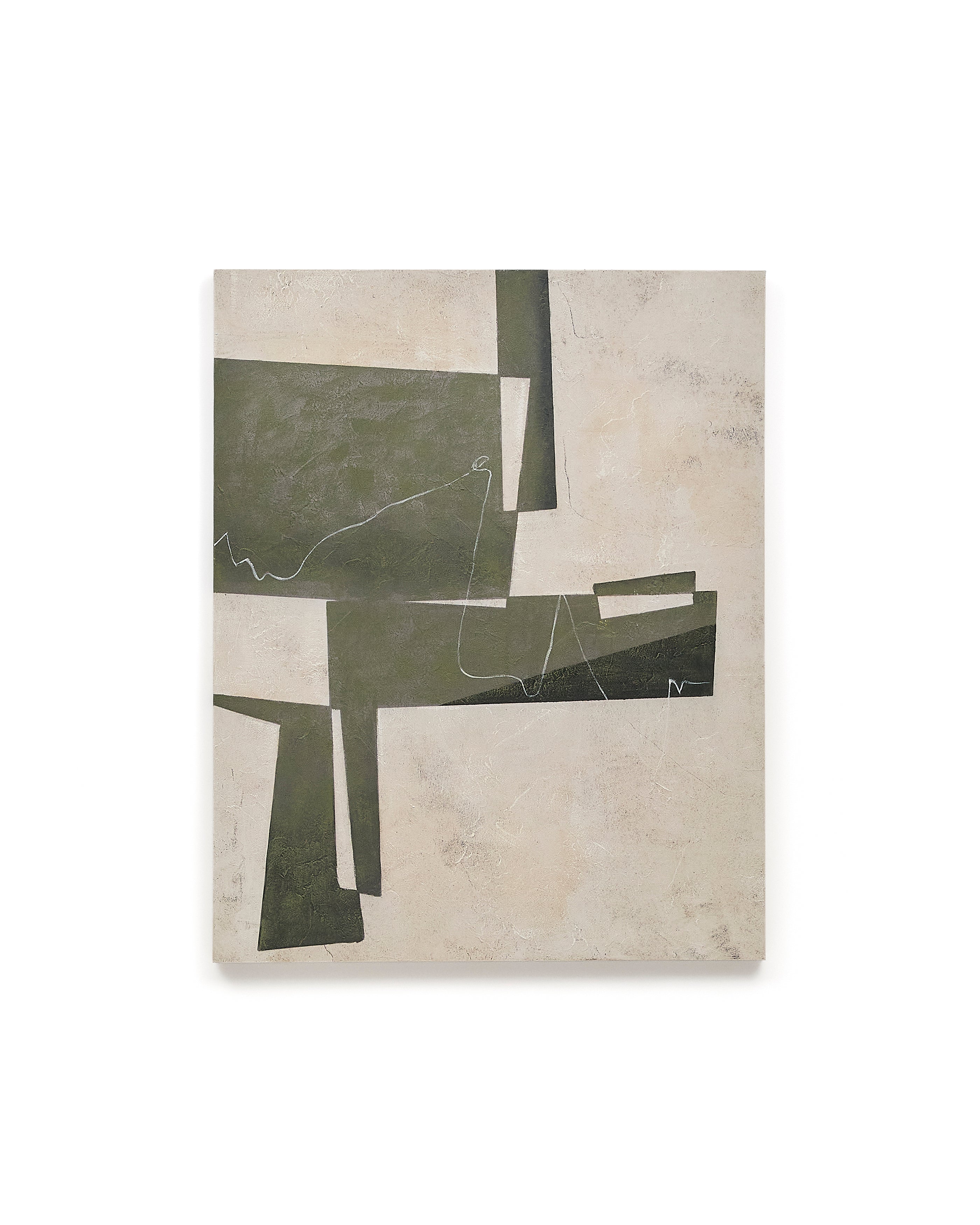 Fida, green abstract canvas, 118 x 94 cm - Product Image