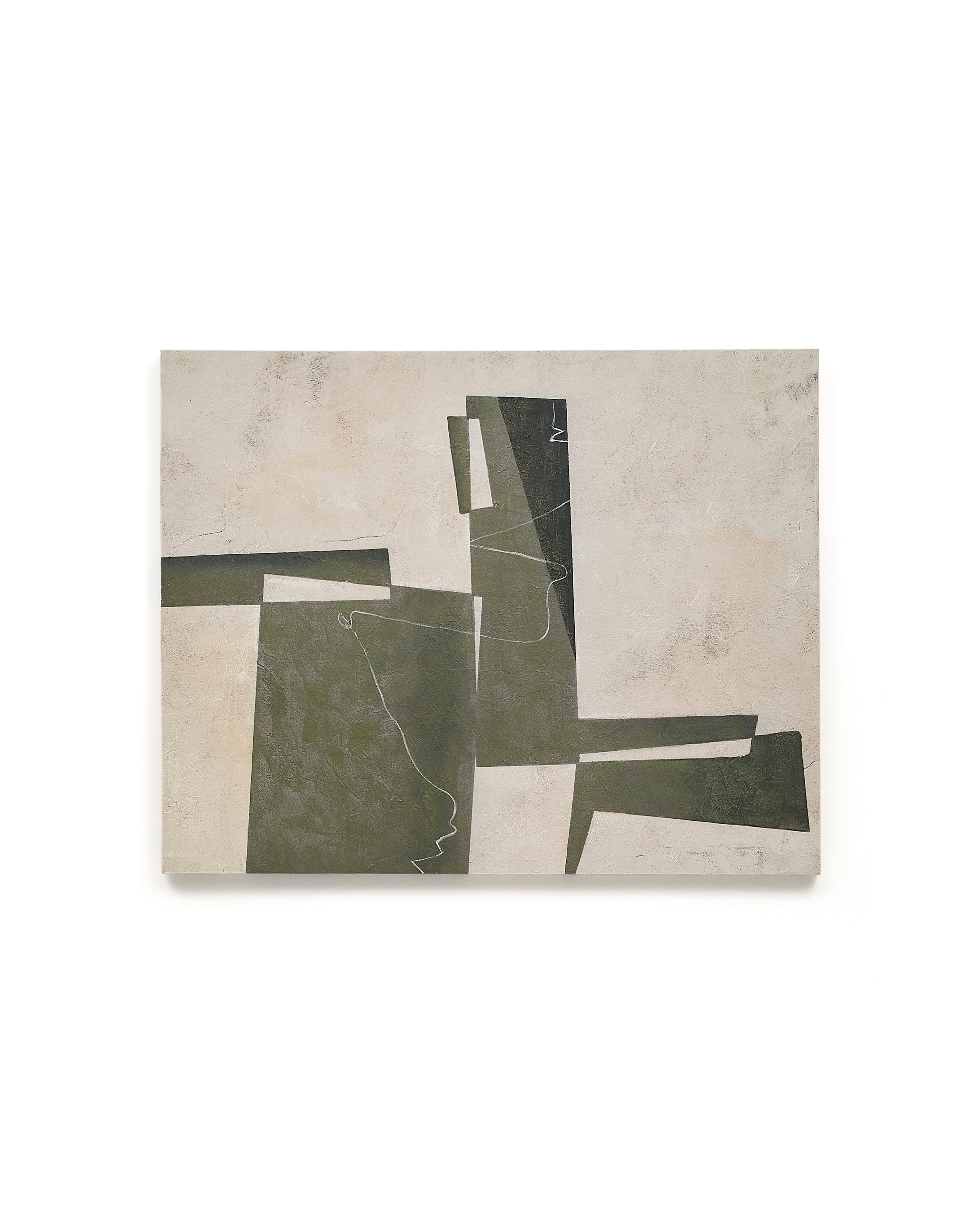 Fida, green abstract canvas, 118 x 94 cm - Product Image