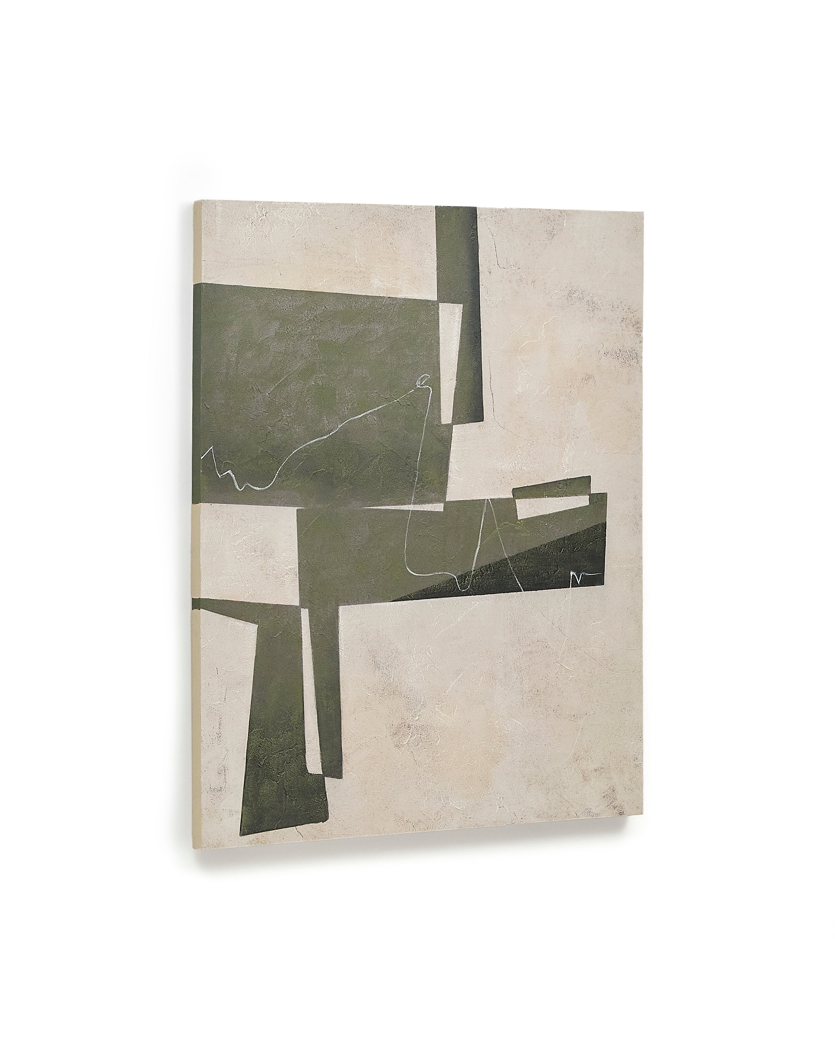 Fida, green abstract canvas, 118 x 94 cm - Product Image