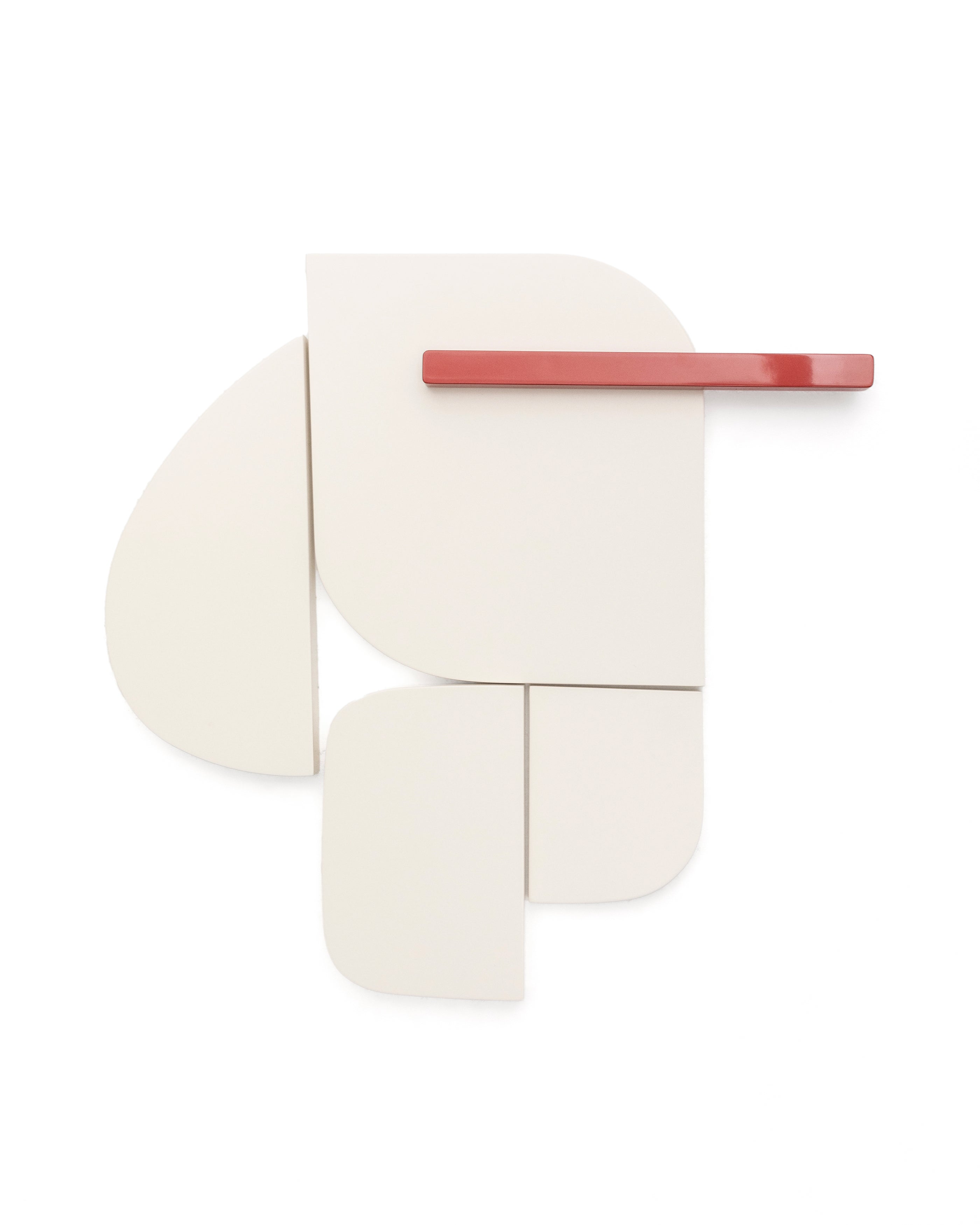 Danei white and red wall panel, 65 x 60 cm - Product Image