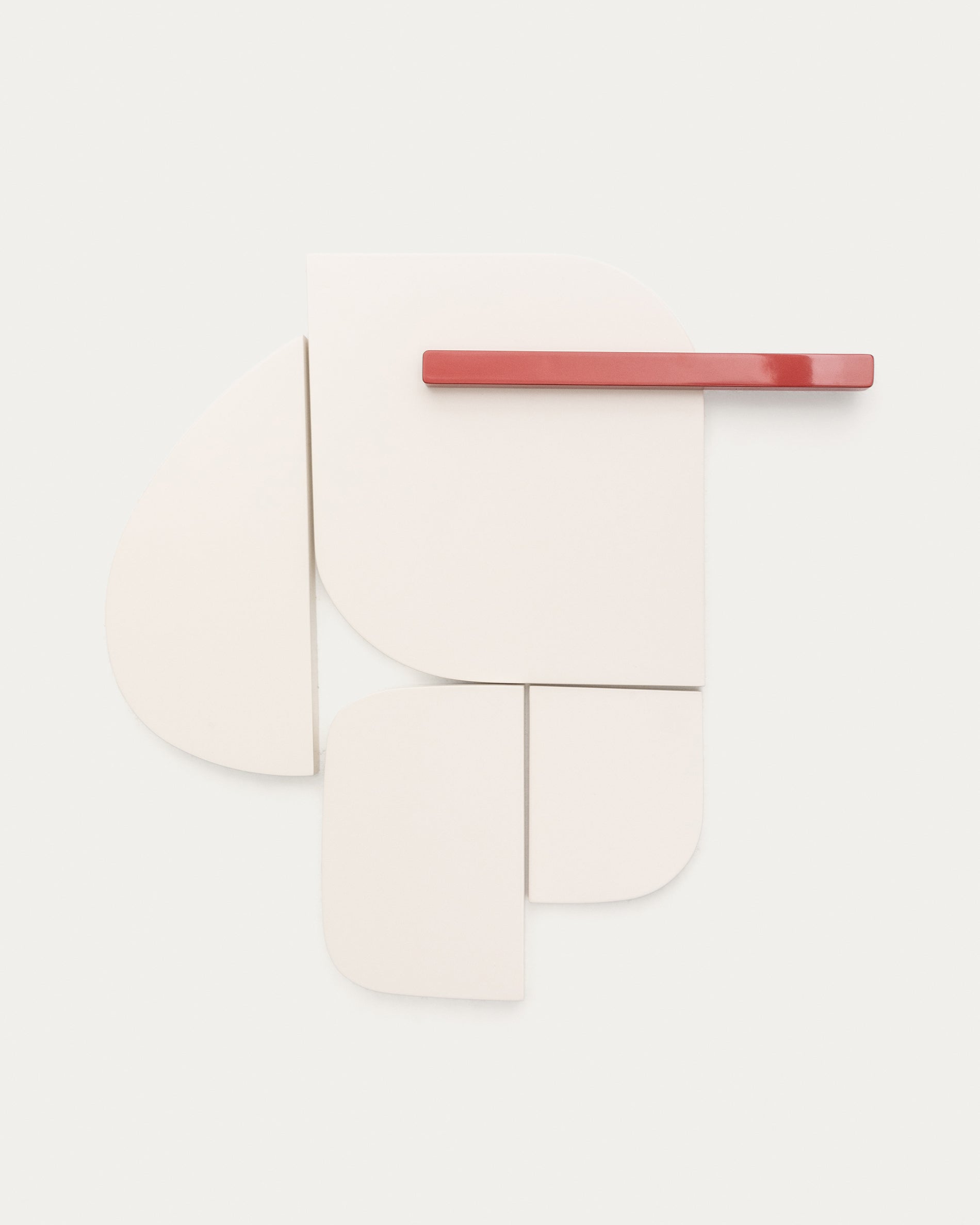Danei white and red wall panel, 65 x 60 cm - Product View