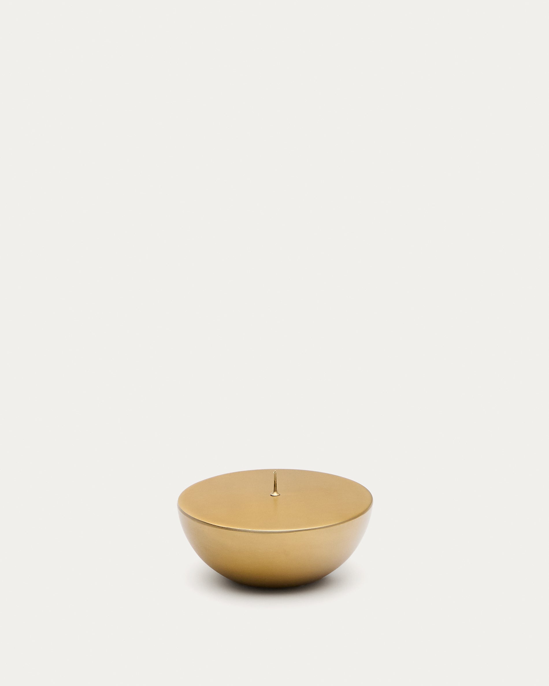 Quira small candle holder in gold-coloured stainless steel - Product View