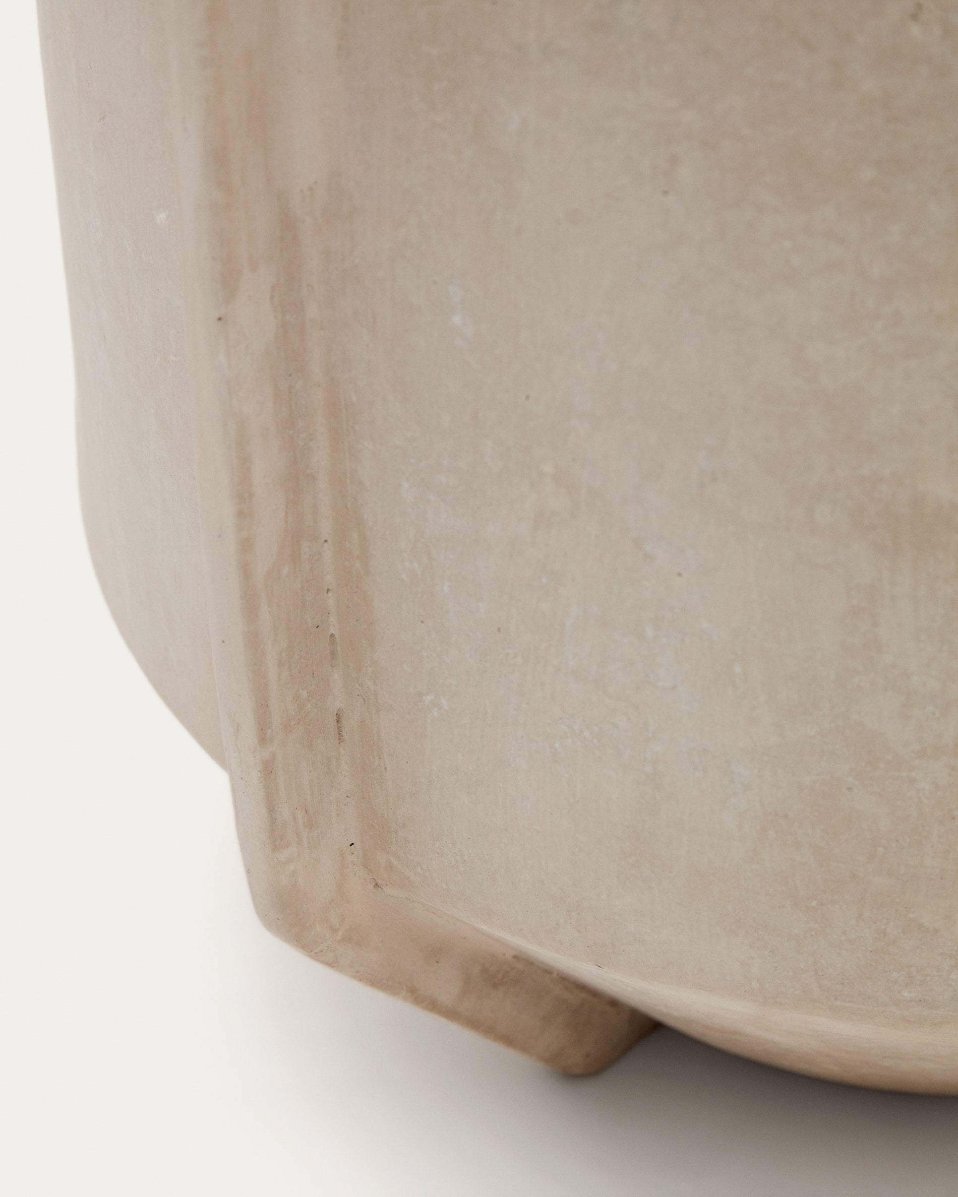 Meja beige papier-mâché vase 47 cm - Detail