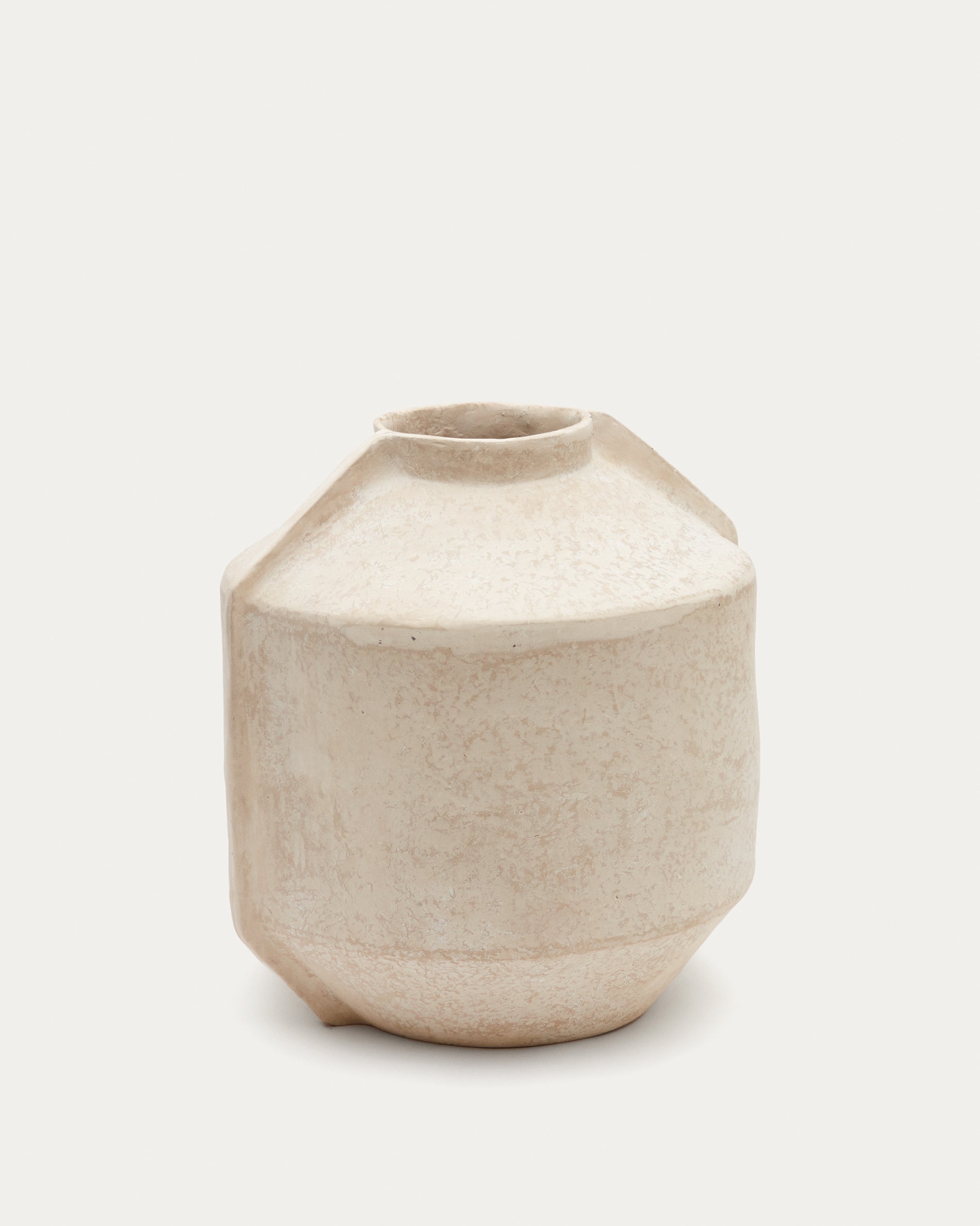 Meja beige papier-mâché vase 47 cm - Product View