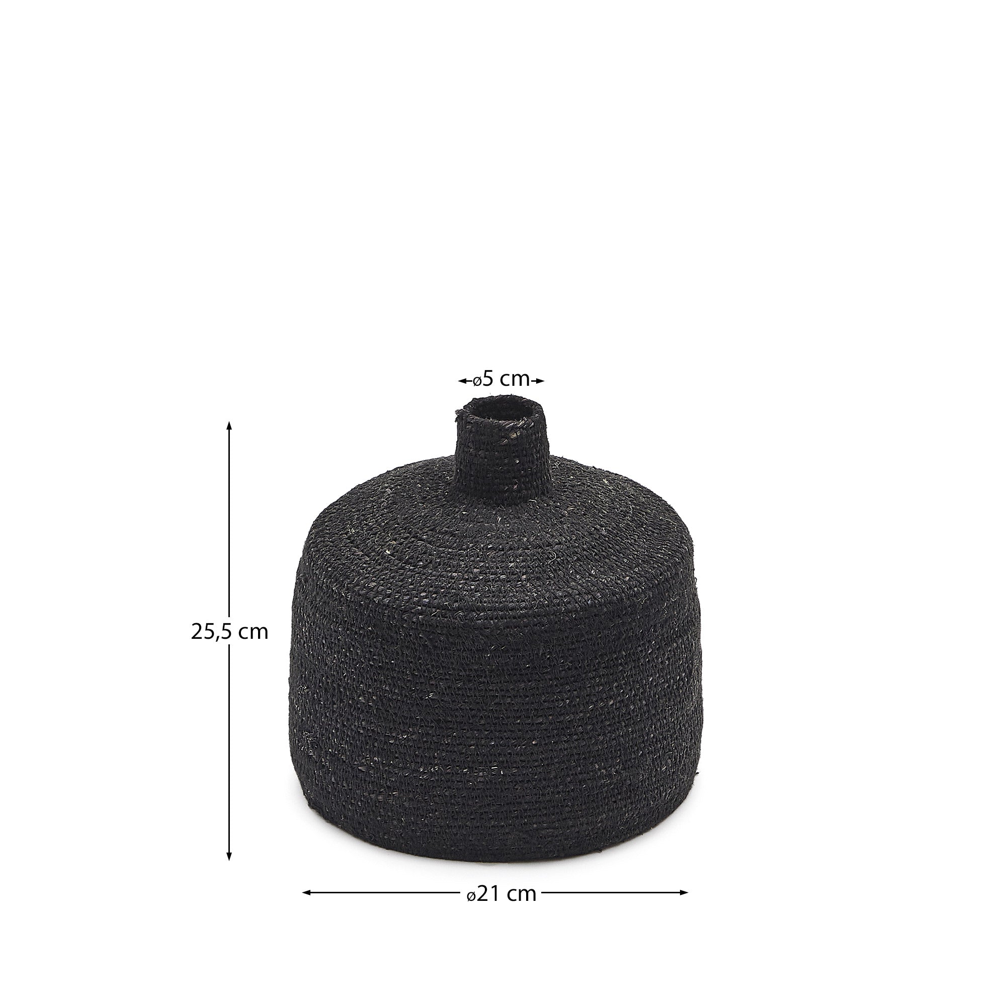 Salinas vase made of natural fibres with a natural finish 20 cm - Measurements