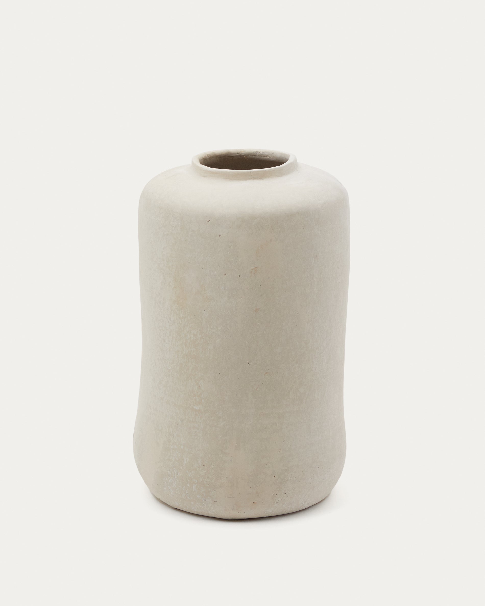 Serina papier mâché vase in white 34 cm - Product View