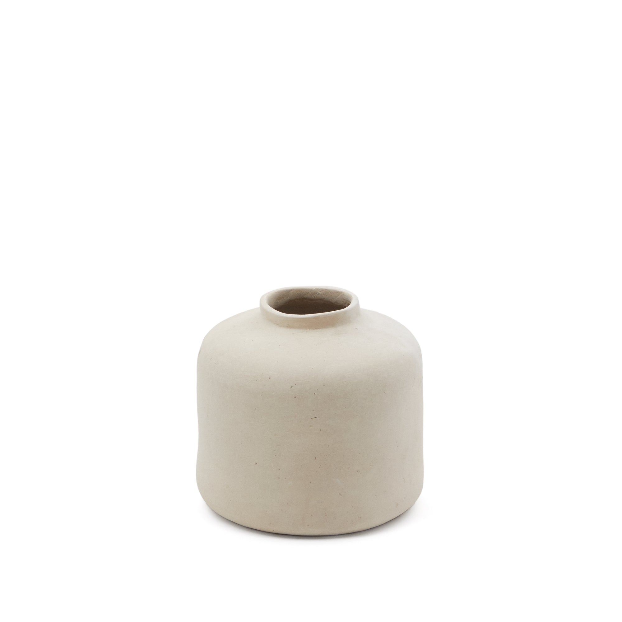 Serina papier mâché vase in white 27 cm - Product Image