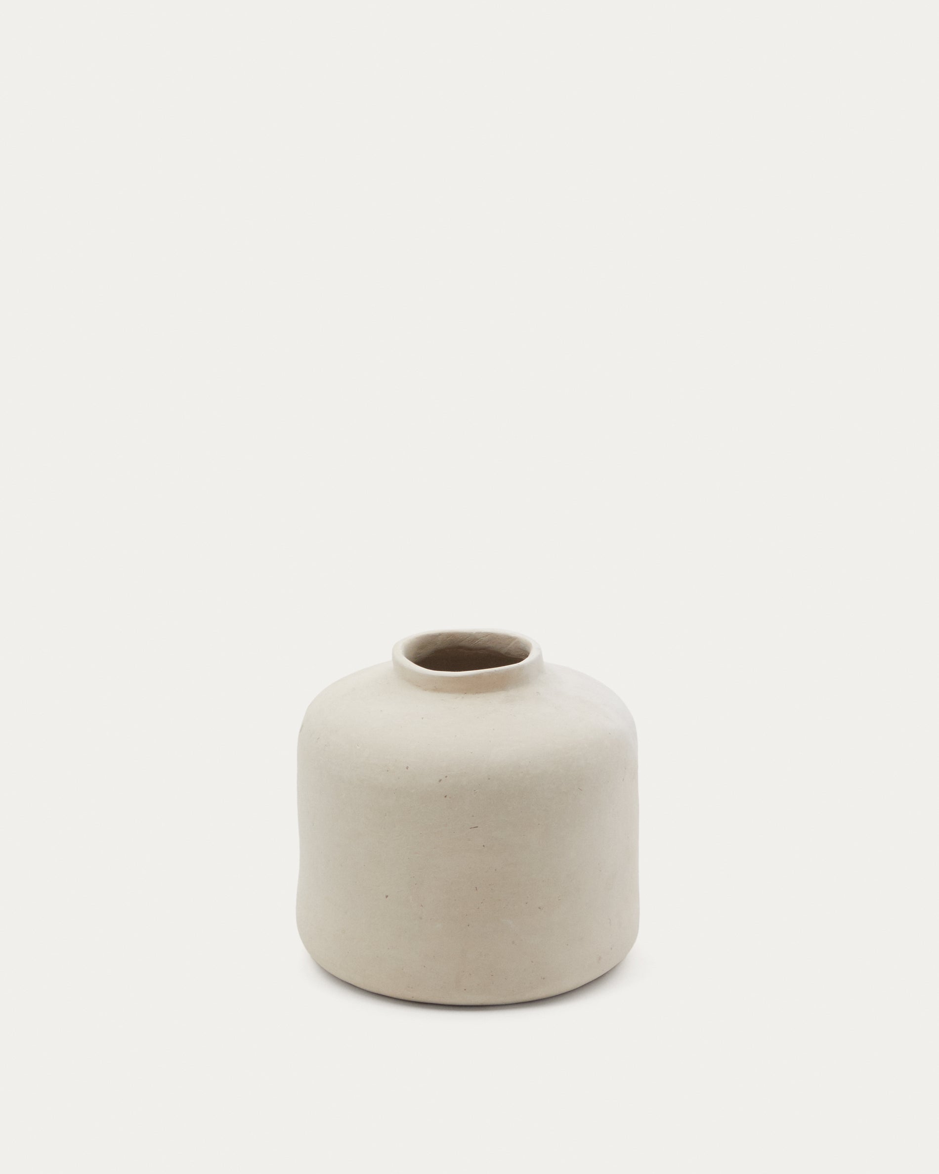 Serina papier mâché vase in white 27 cm - Product View