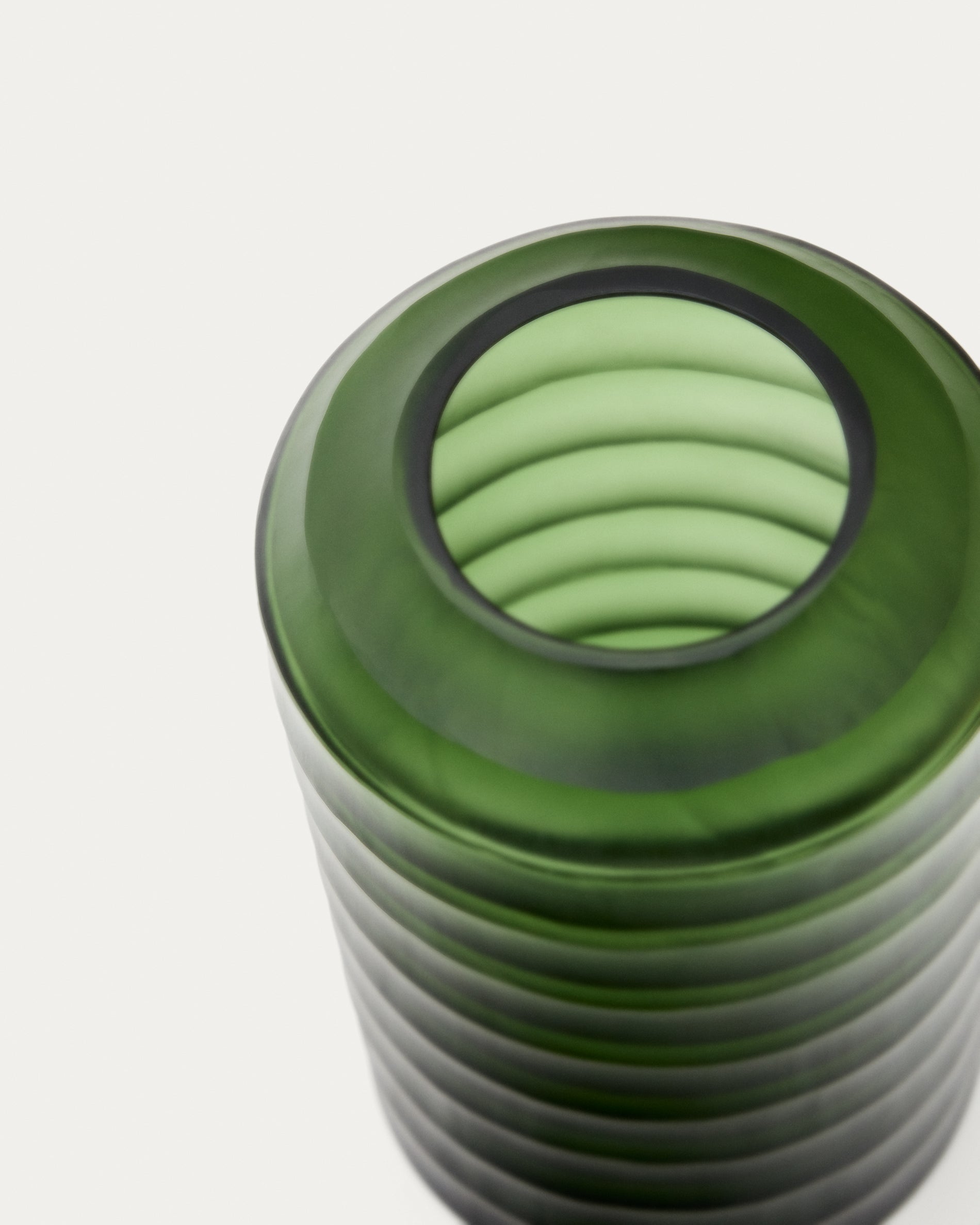 Bunce green, recycled-glass vase, 19.5 cm - Detail
