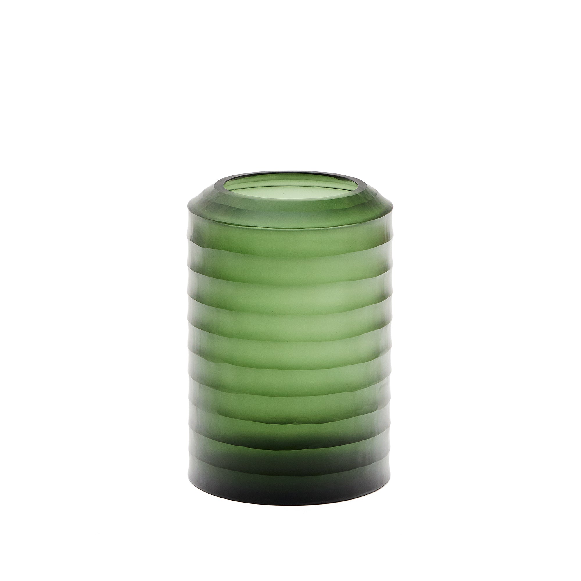 Bunce green, recycled-glass vase, 25 cm - Product Image