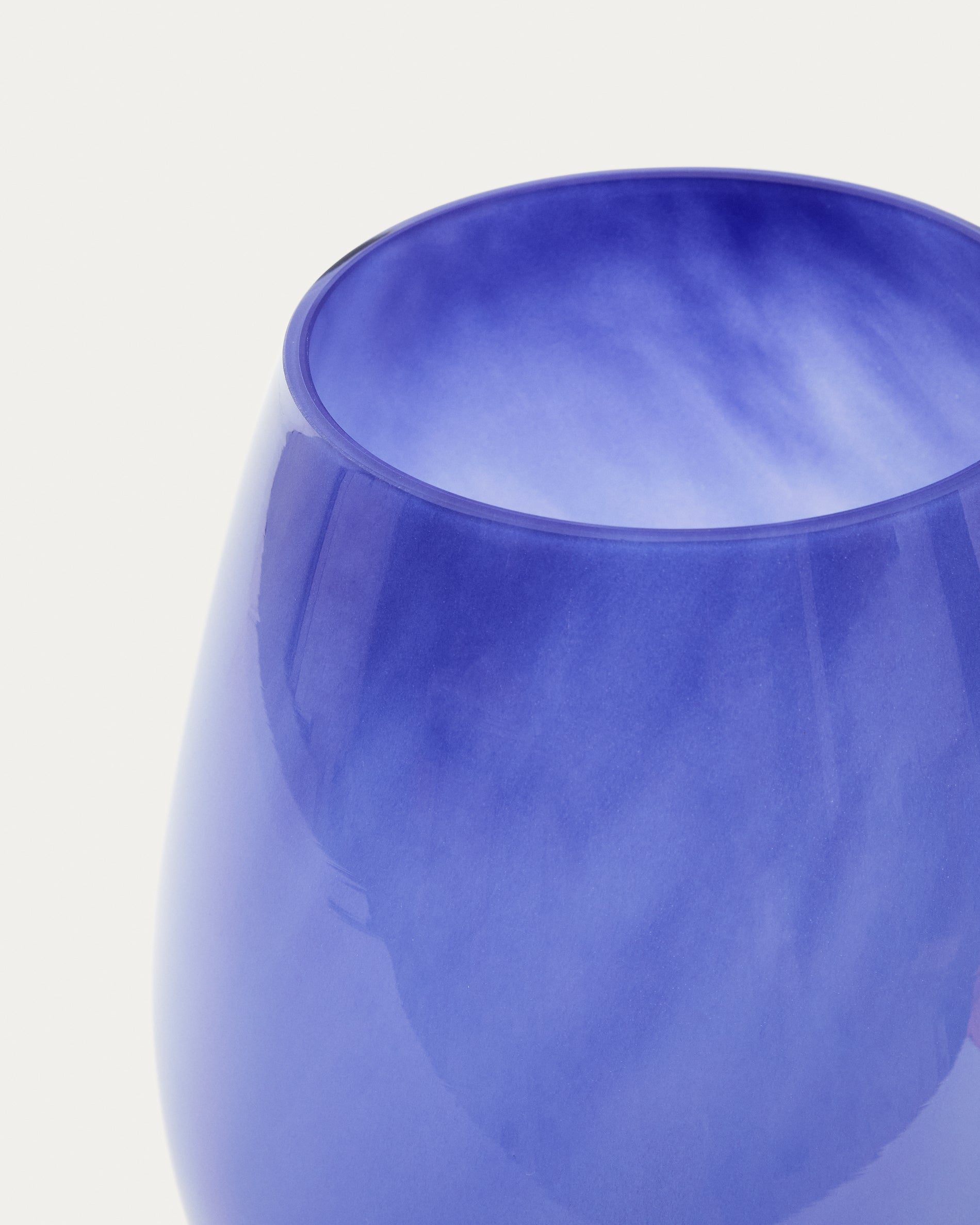 Kelse blue glass vase, 26 cm - Detail