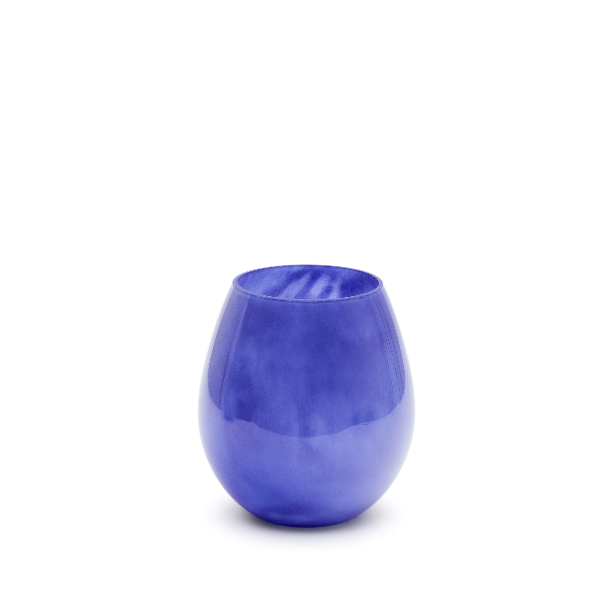 Kelse blue glass vase, 21 cm - Product Image