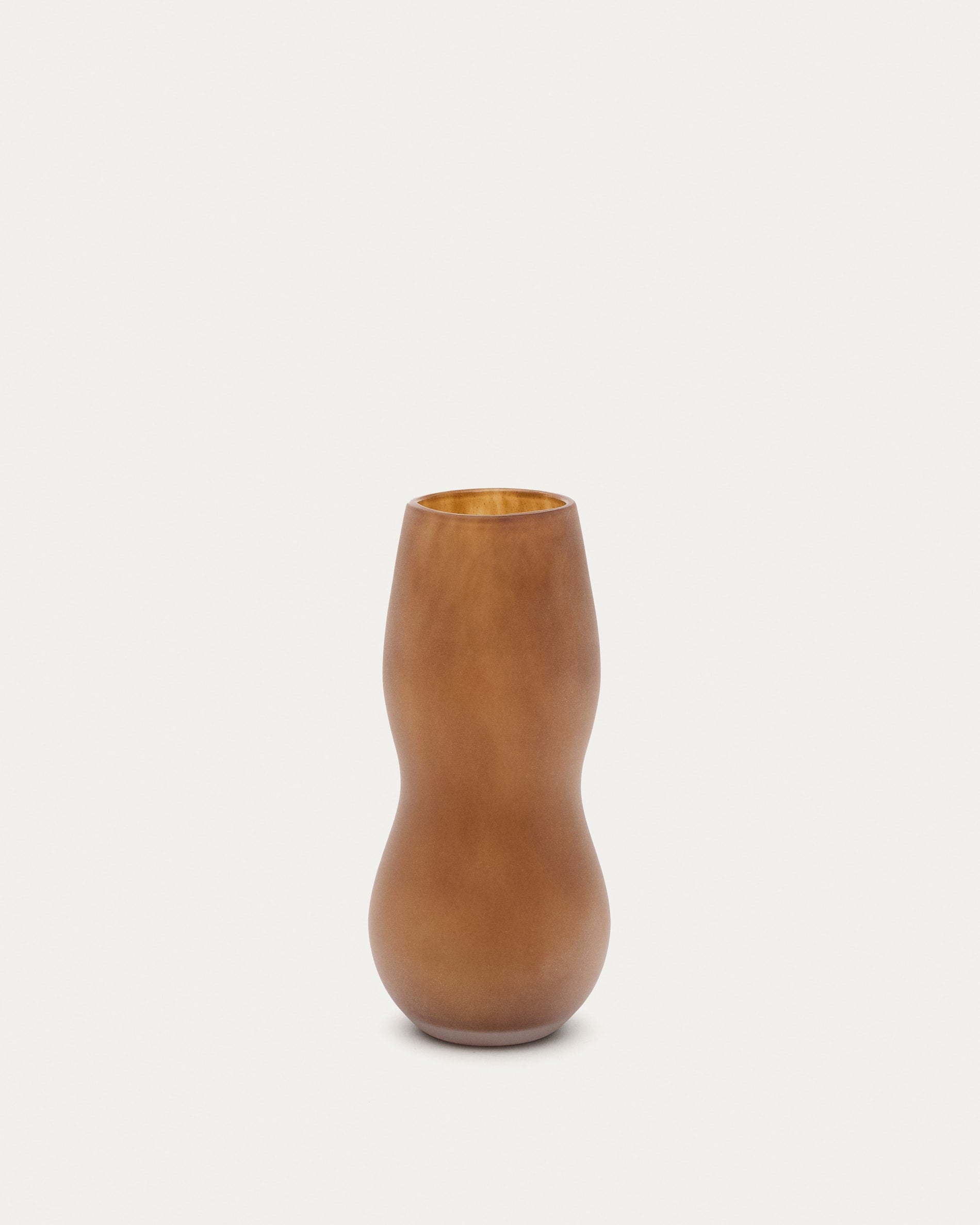 Numa világosbarna üvegváza, 32 cm