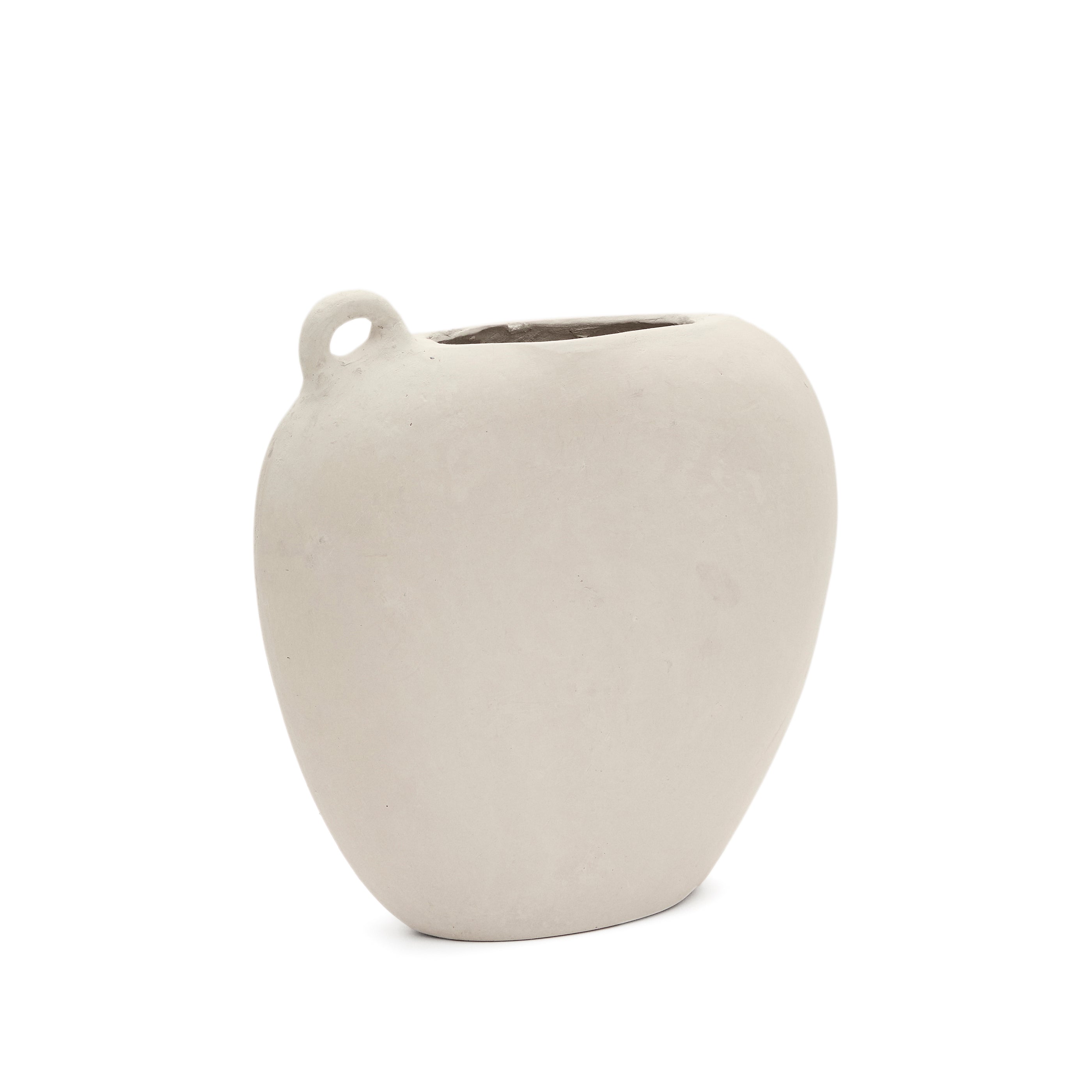 Neti white, papier mâché vase, 37 cm - Product Image