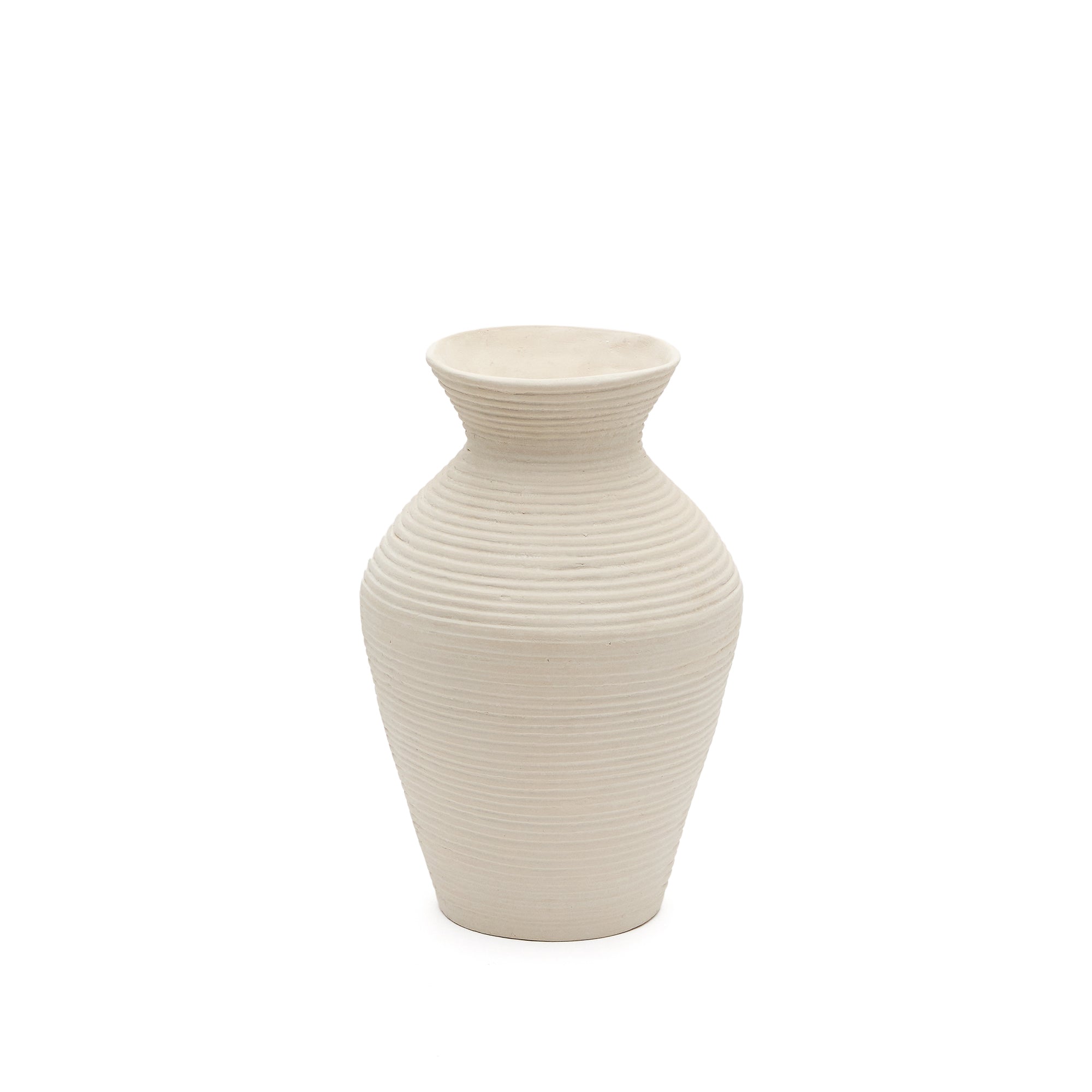 Pria white, papier mâché vase, 51 cm - Product Image