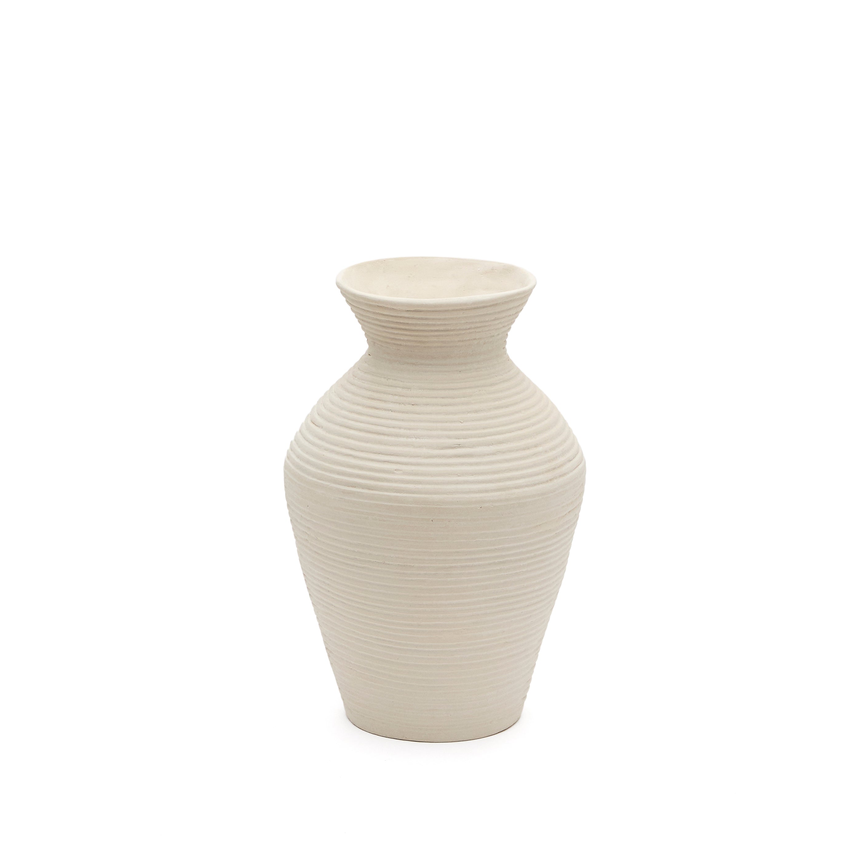 Pria white, papier mâché vase, 51 cm - Product Image