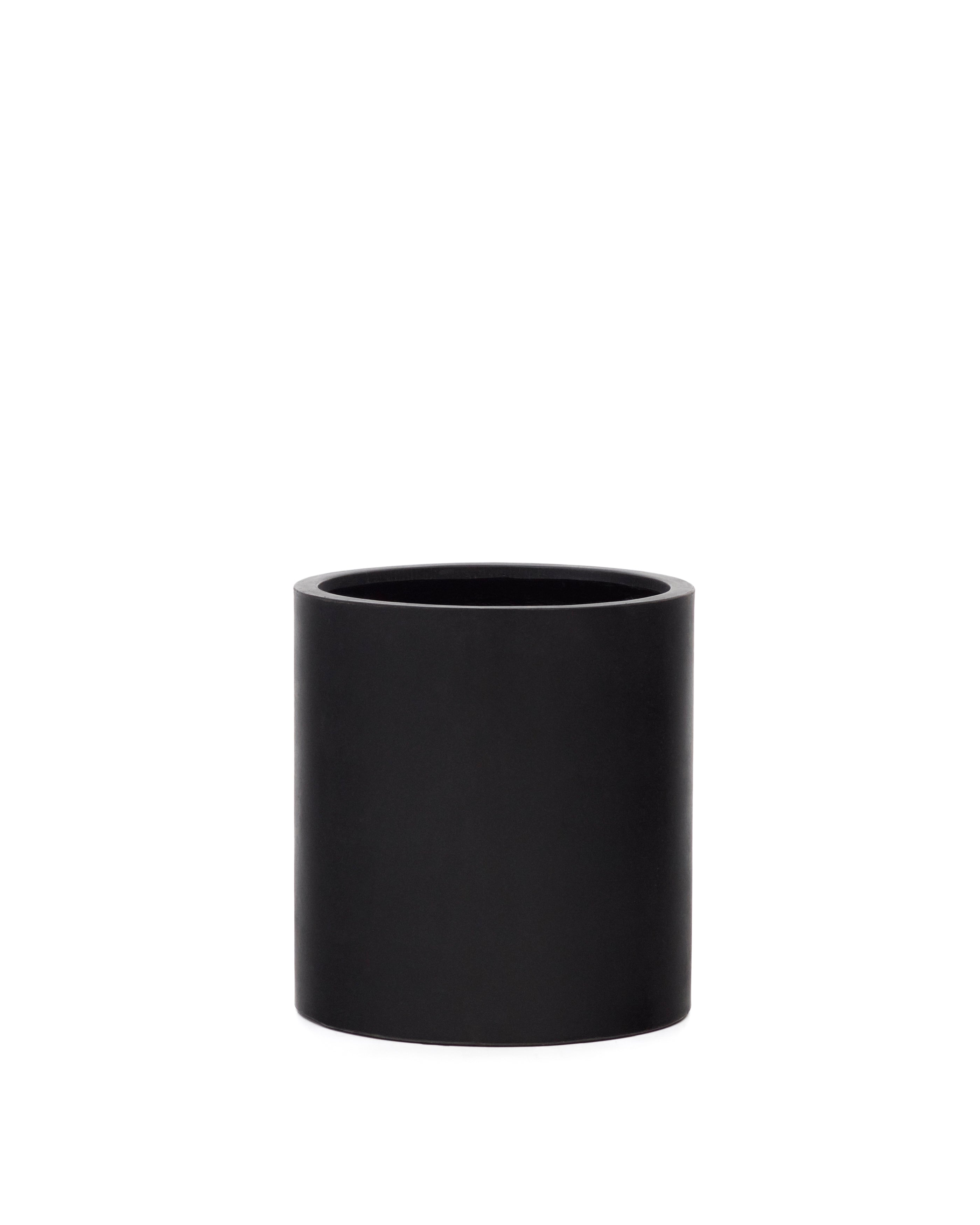 Aiguablava plant pot in black cement, Ø 52 cm - Product Image