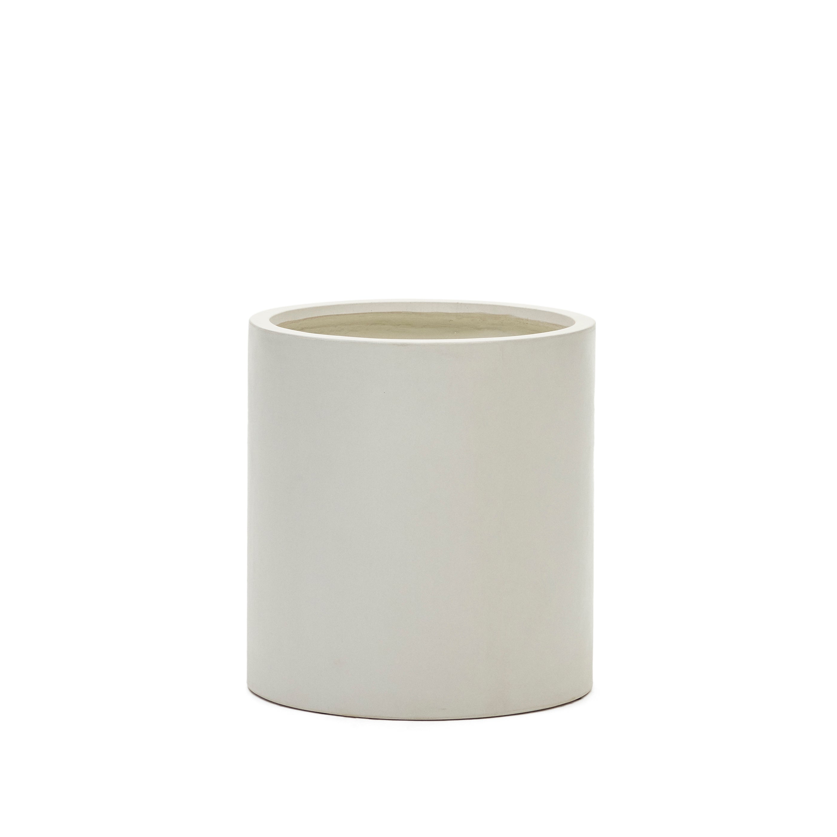 Aiguablava plant pot in white cement, Ø 52 cm - Product Image