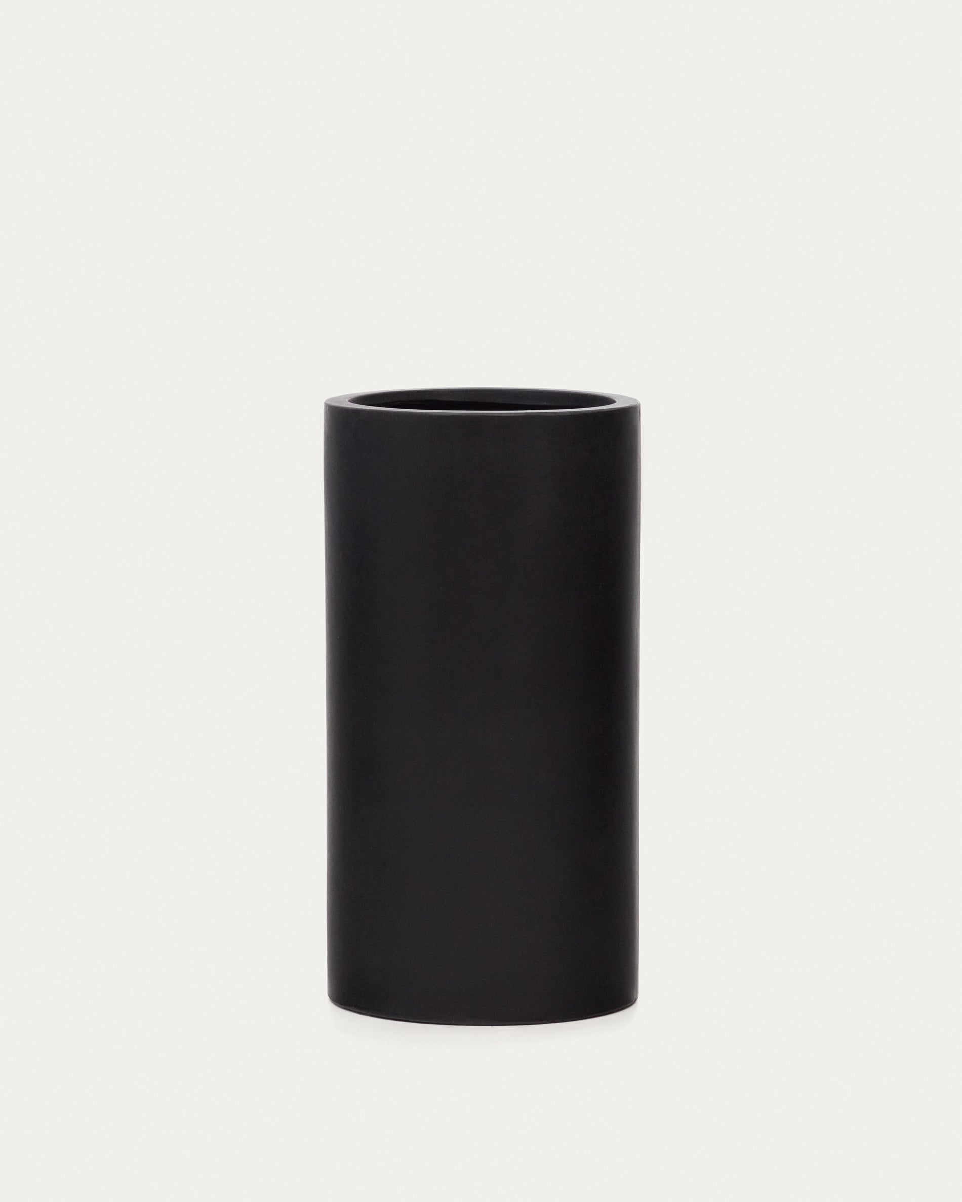 Aiguablava plant pot in black cement, Ø 42 cm - Product View