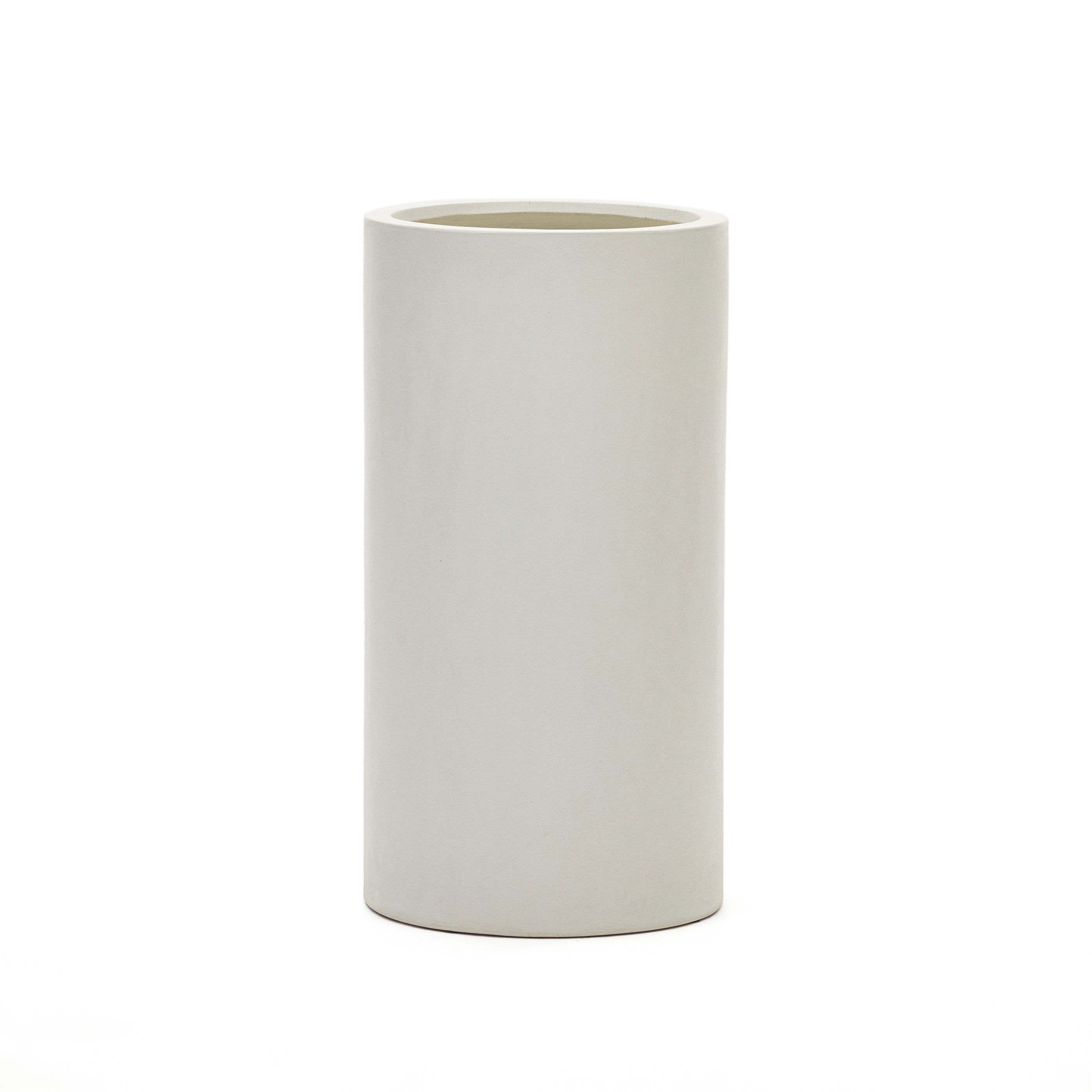 Aiguablava plant pot in white cement, Ø 42 cm - Product Image