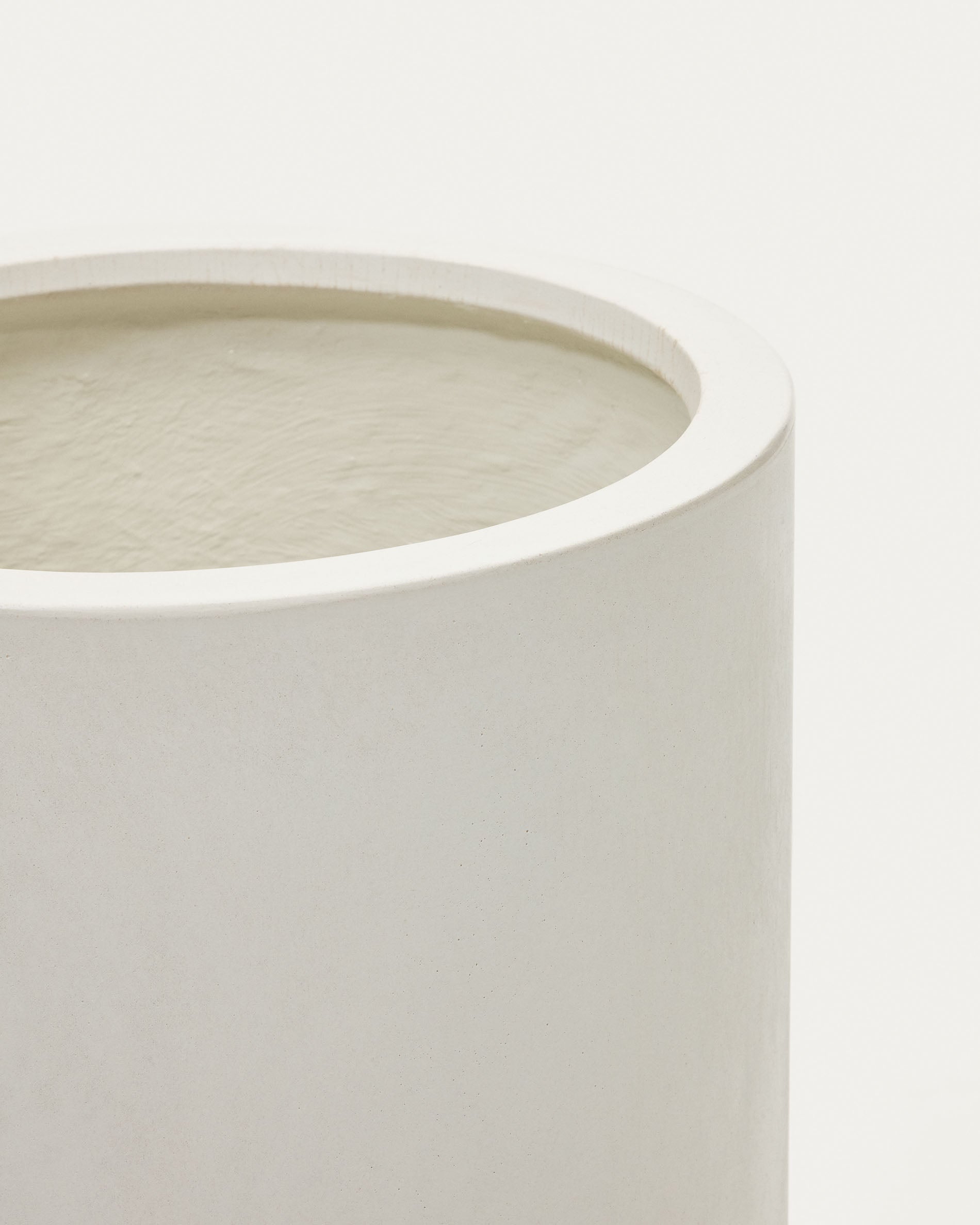 Aiguablava plant pot in white cement, Ø 42 cm - Detail