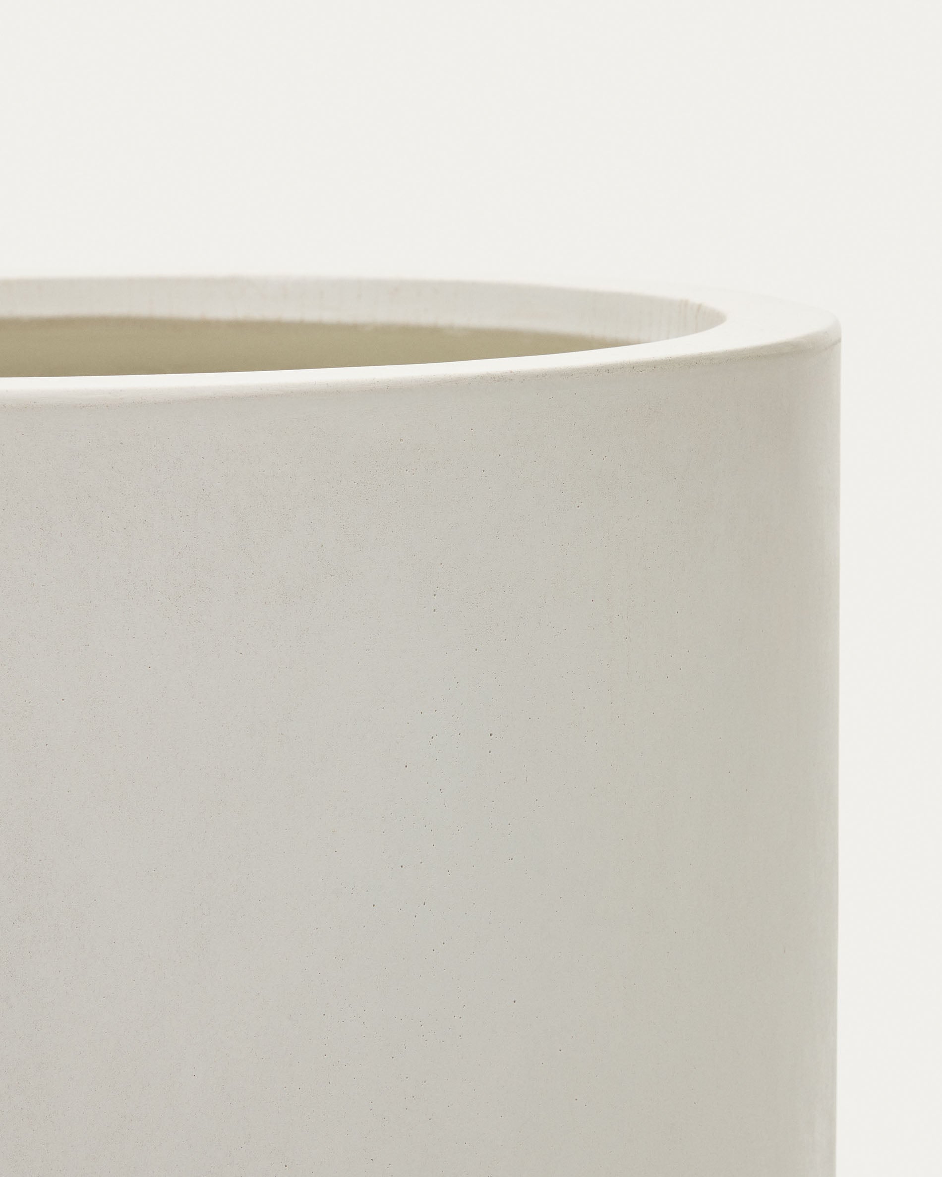 Aiguablava plant pot in white cement, Ø 42 cm - Detail