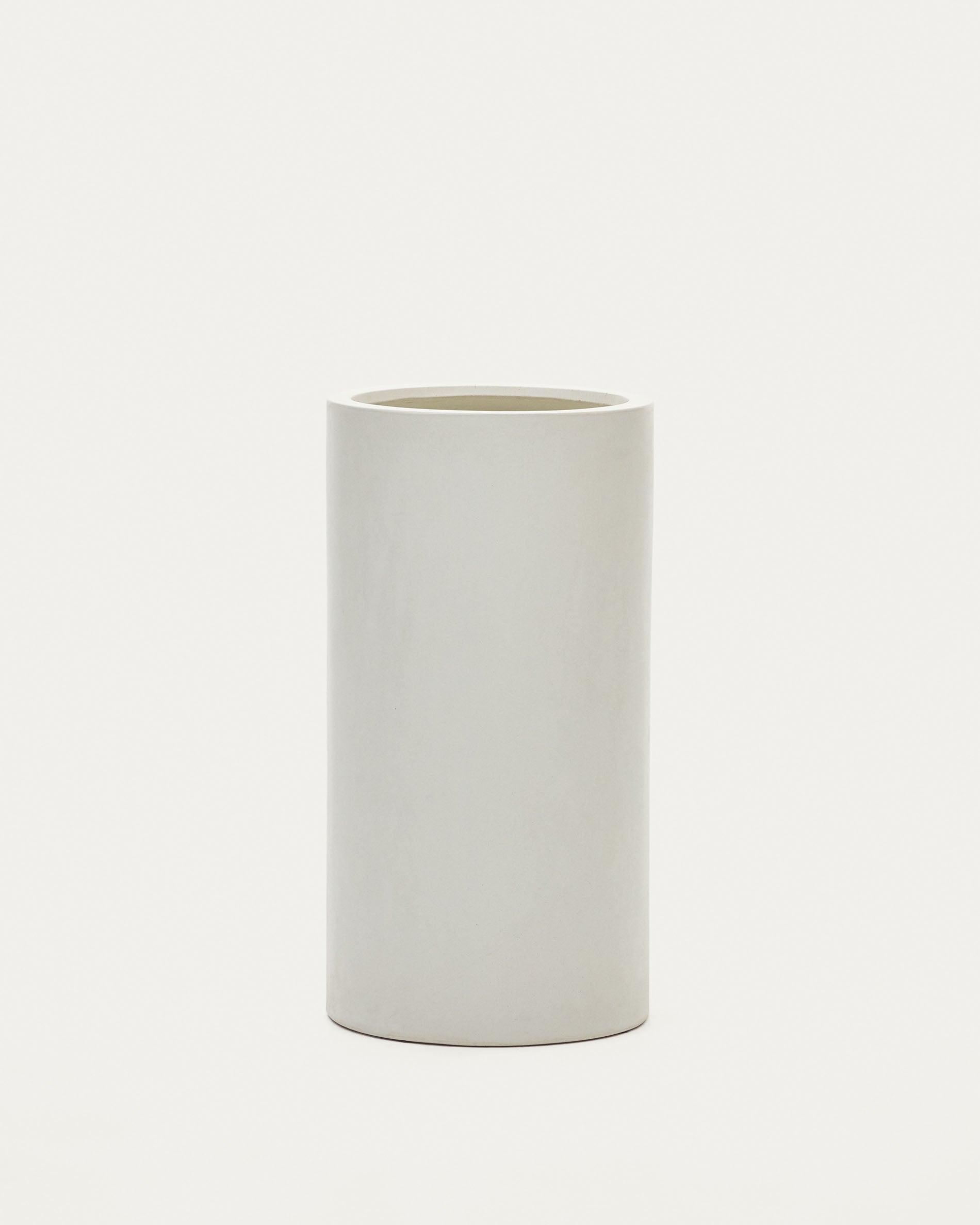 Aiguablava plant pot in white cement, Ø 42 cm - Product View