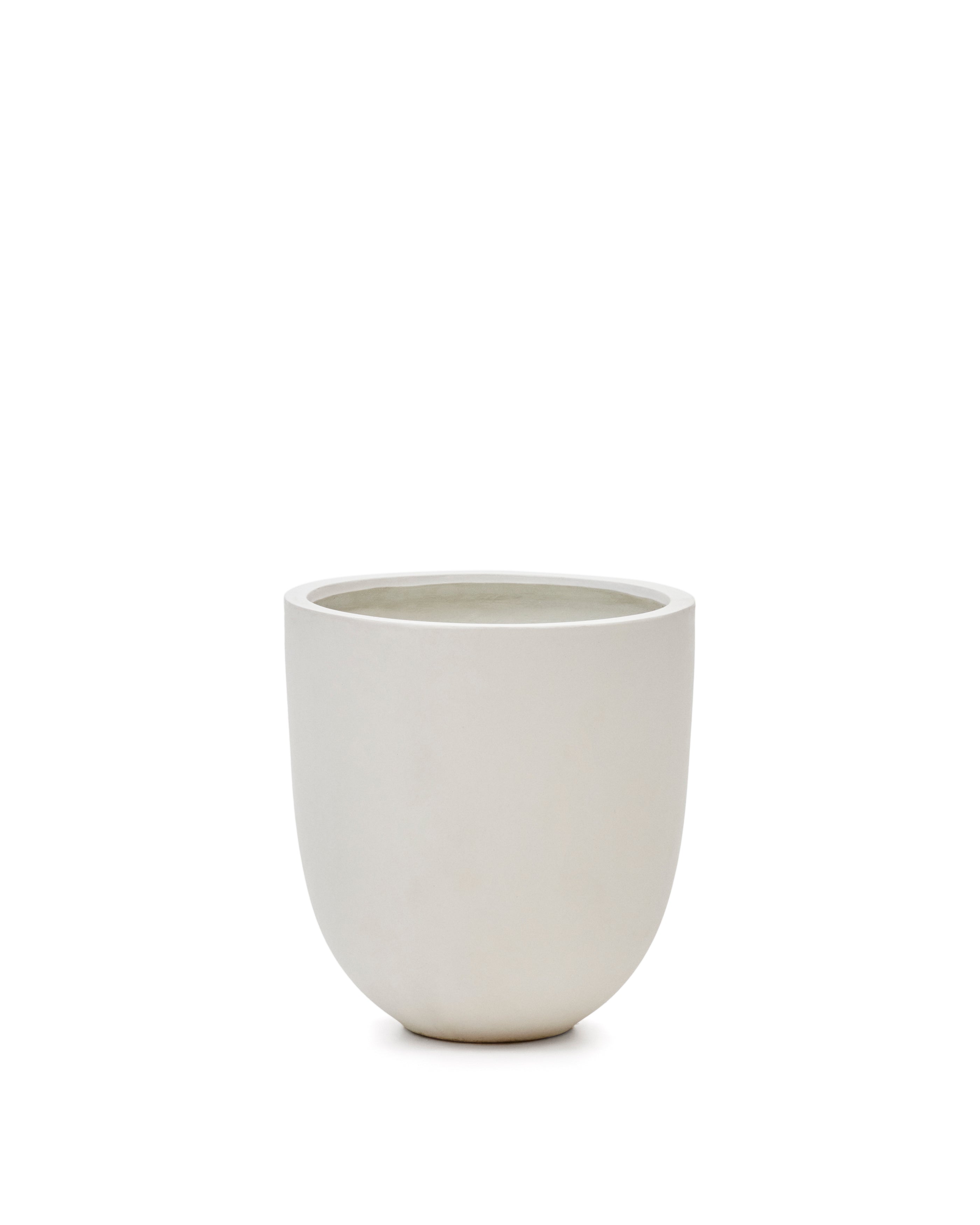Aiguablava plant pot in white cement, Ø 56 cm - Product Image