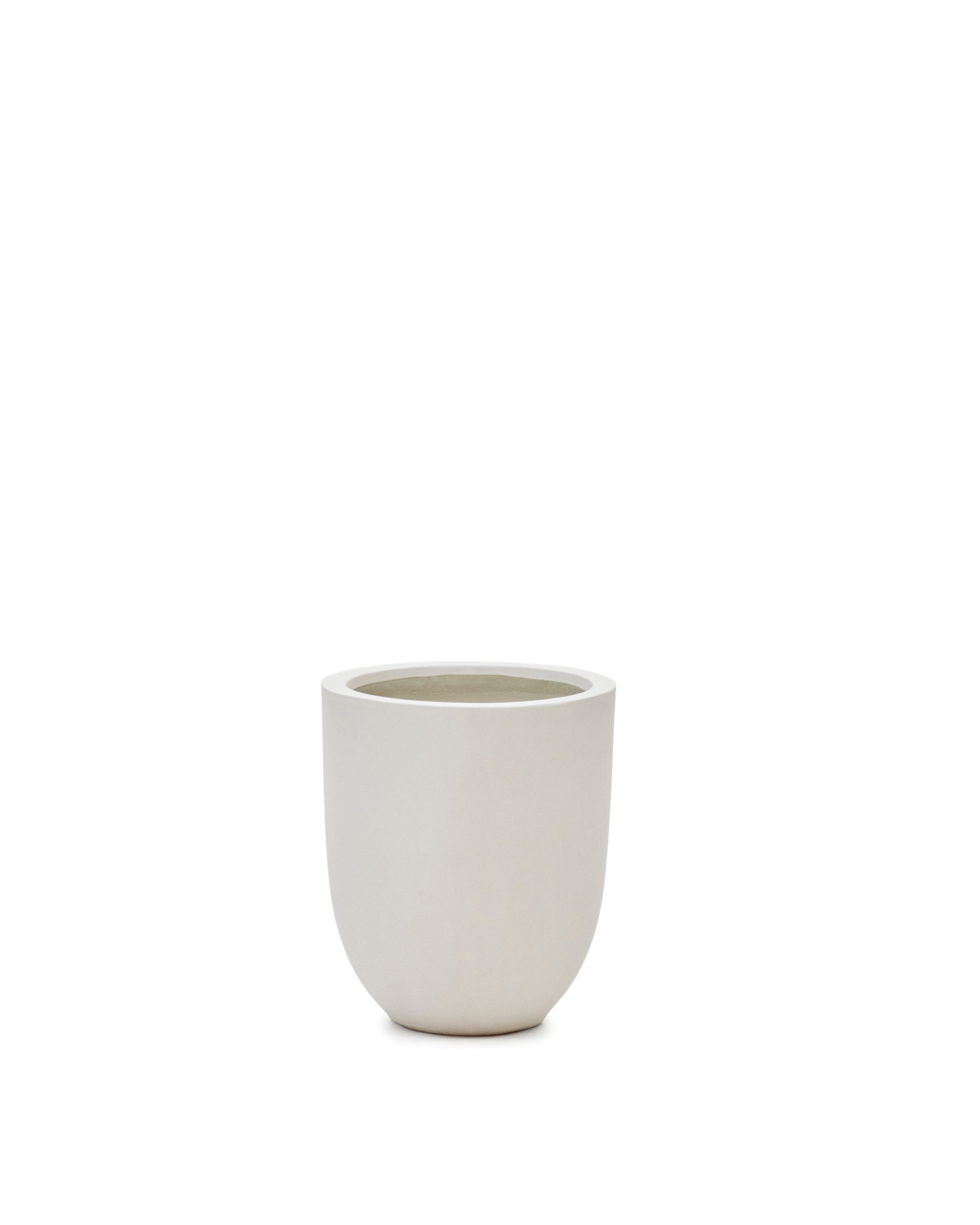 Aiguablava plant pot in white cement, Ø 39 cm - Product Image