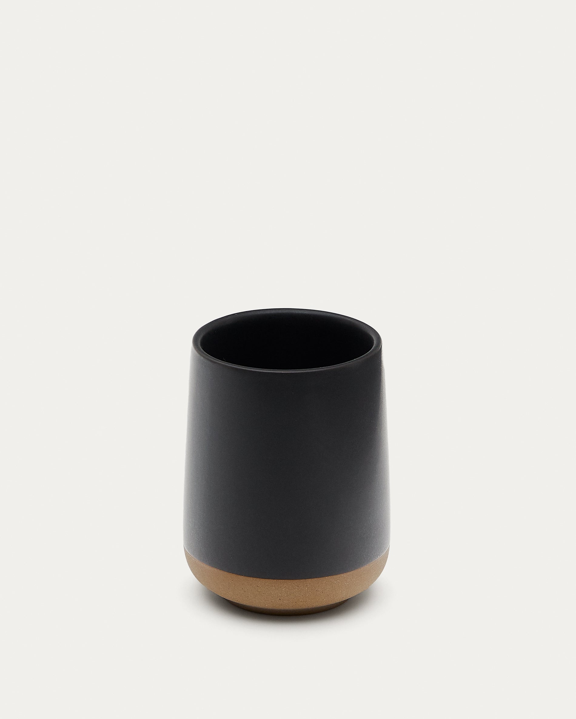 Silma Brown and Grey Stoneware Toothbrush Holder - Product View